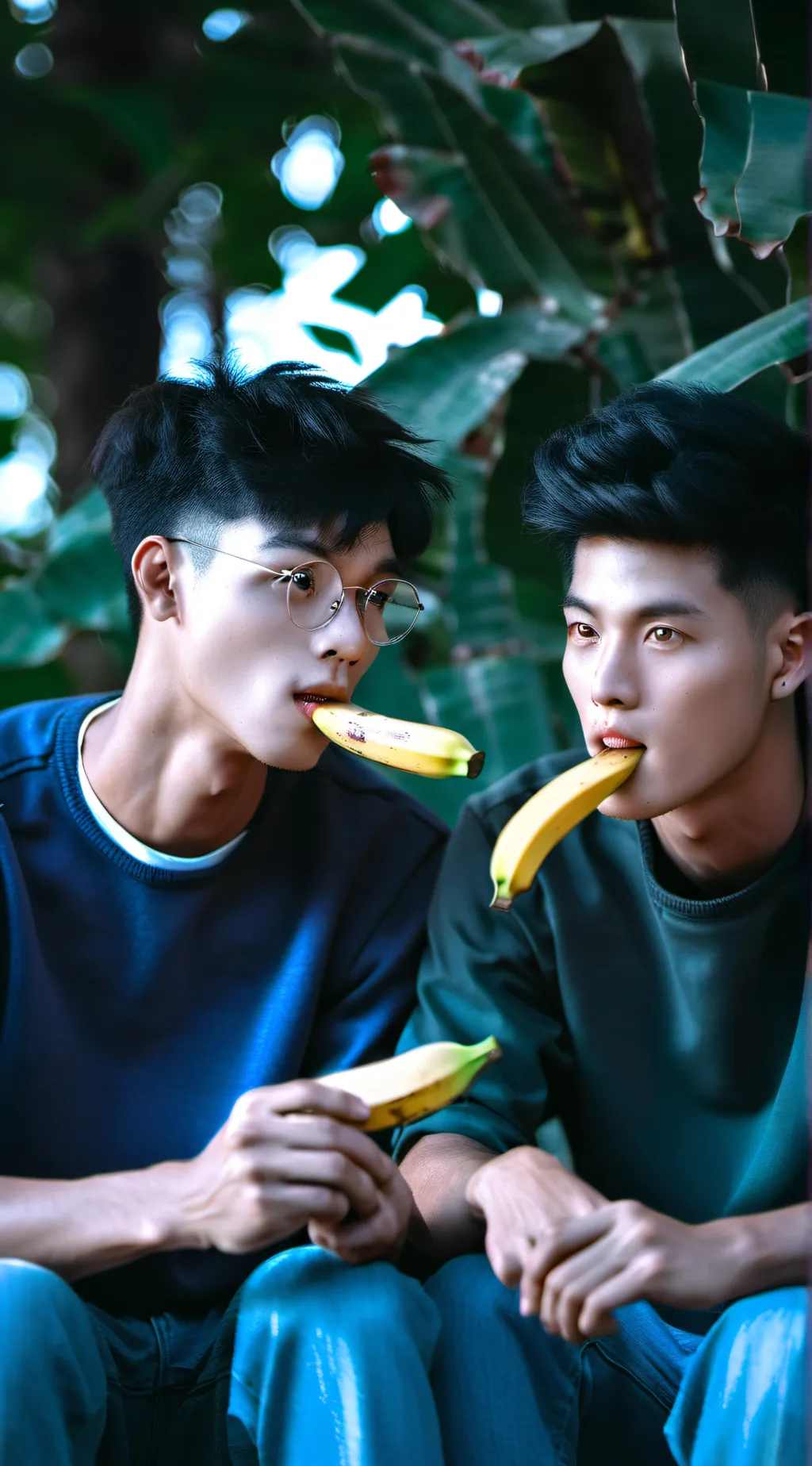 ai character: Banana background