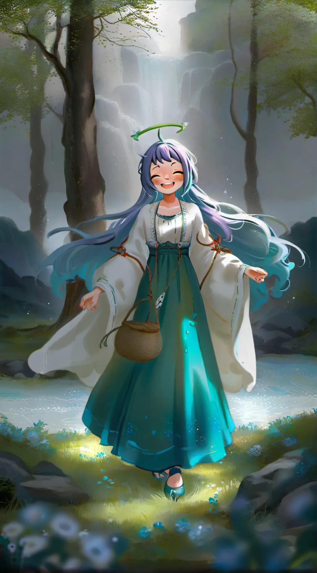 ai character: blueberry  background