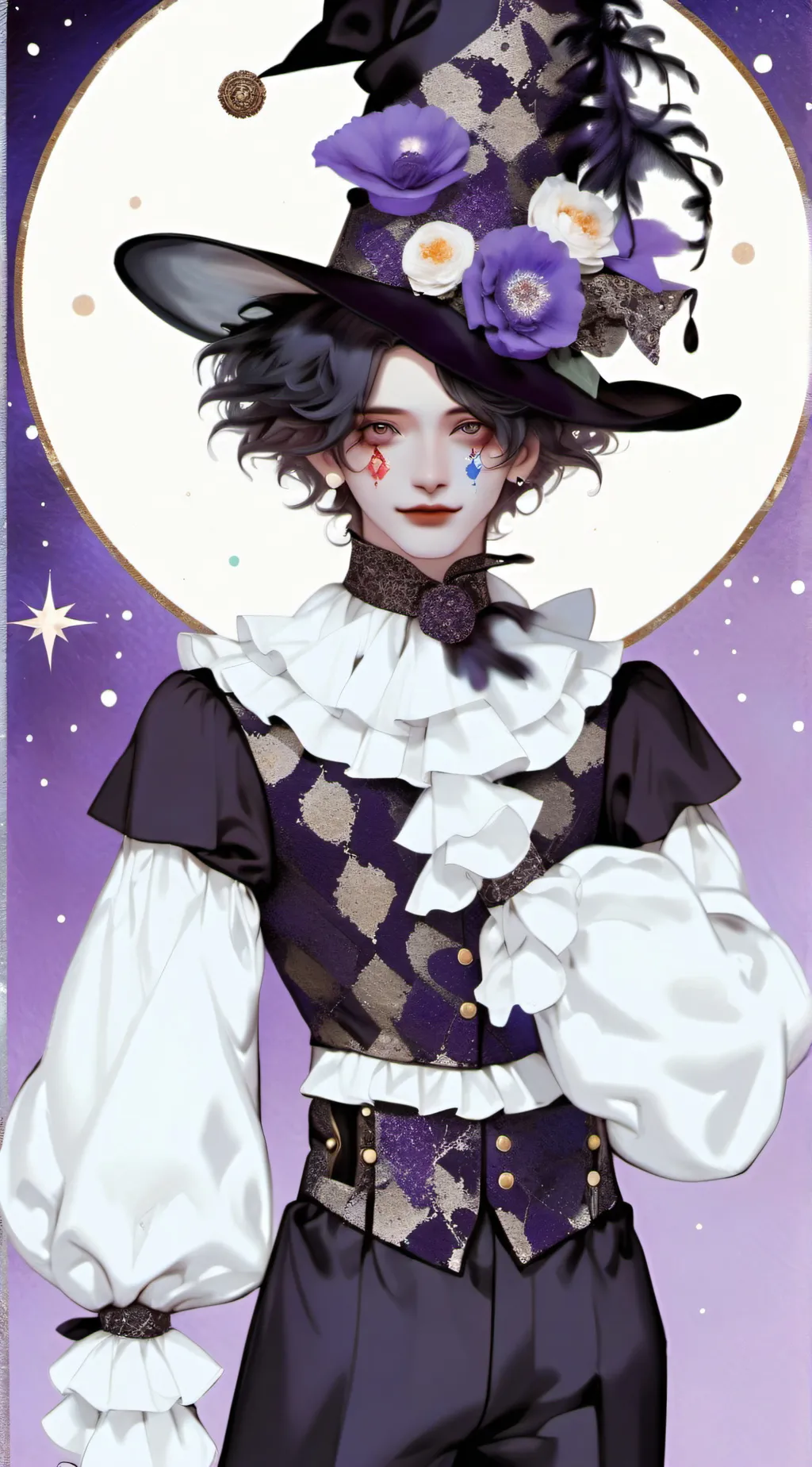 ai character: Moon background