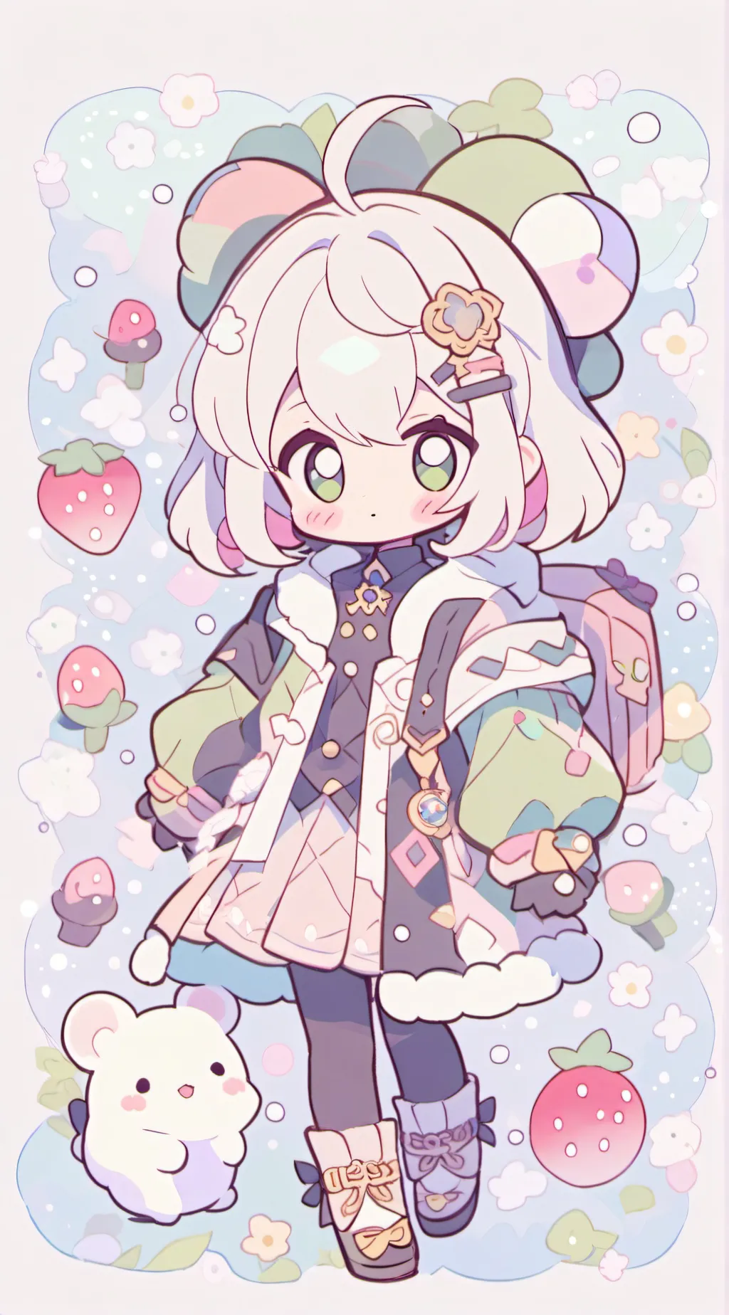 ai character: A baby background