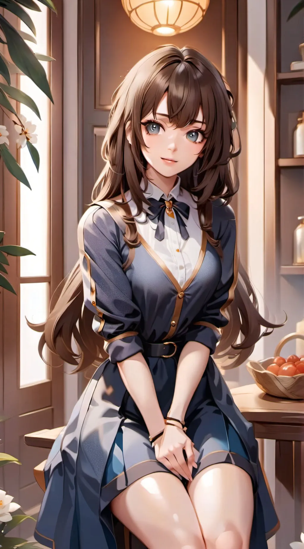 ai character: Nathalie  background