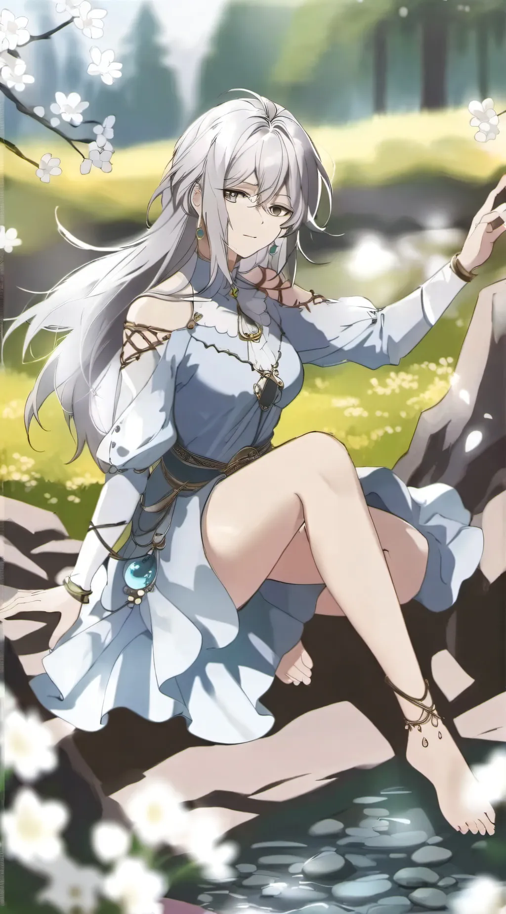 ai character: GREY background