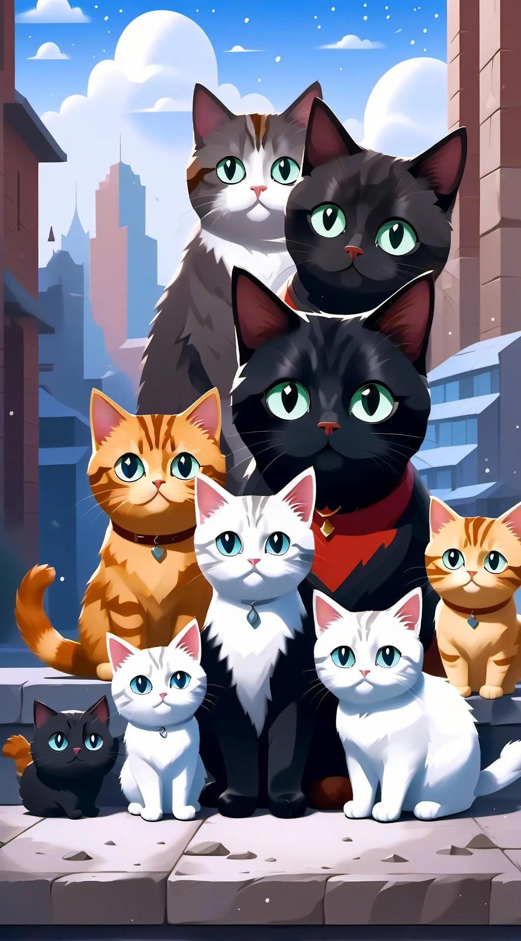 ai character: cat adoption background