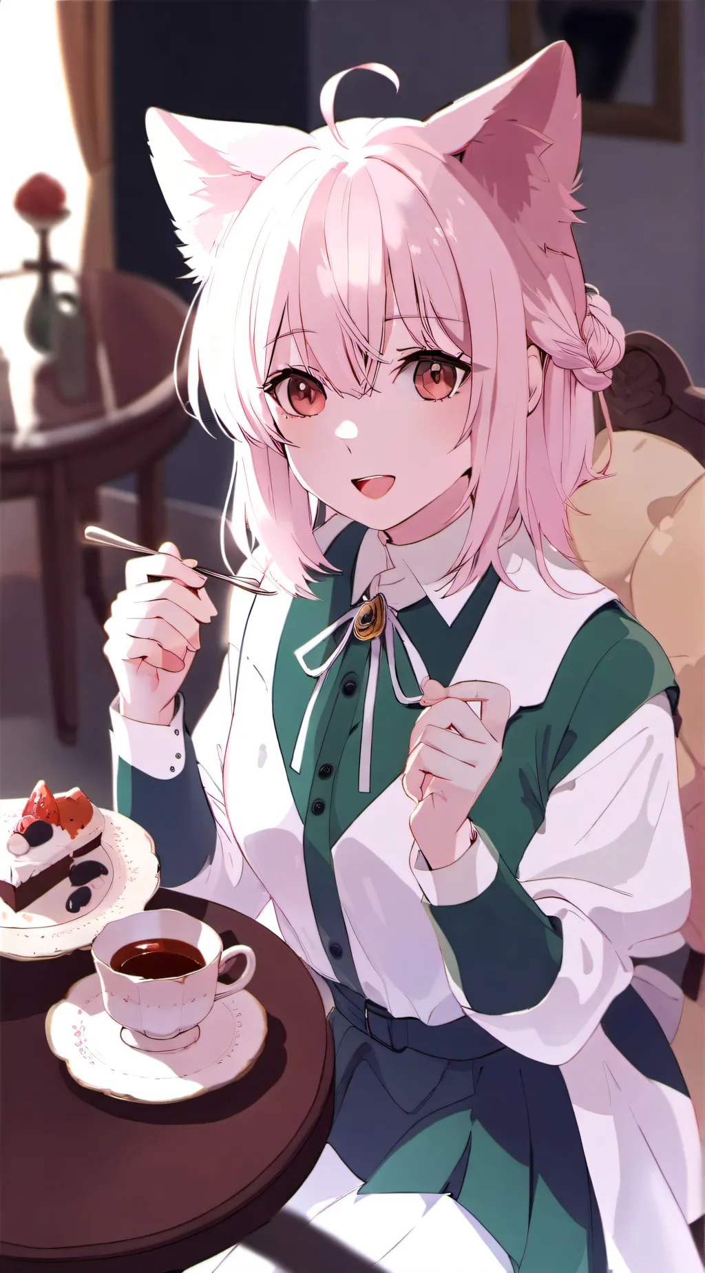 ai character: 蜜桃 background