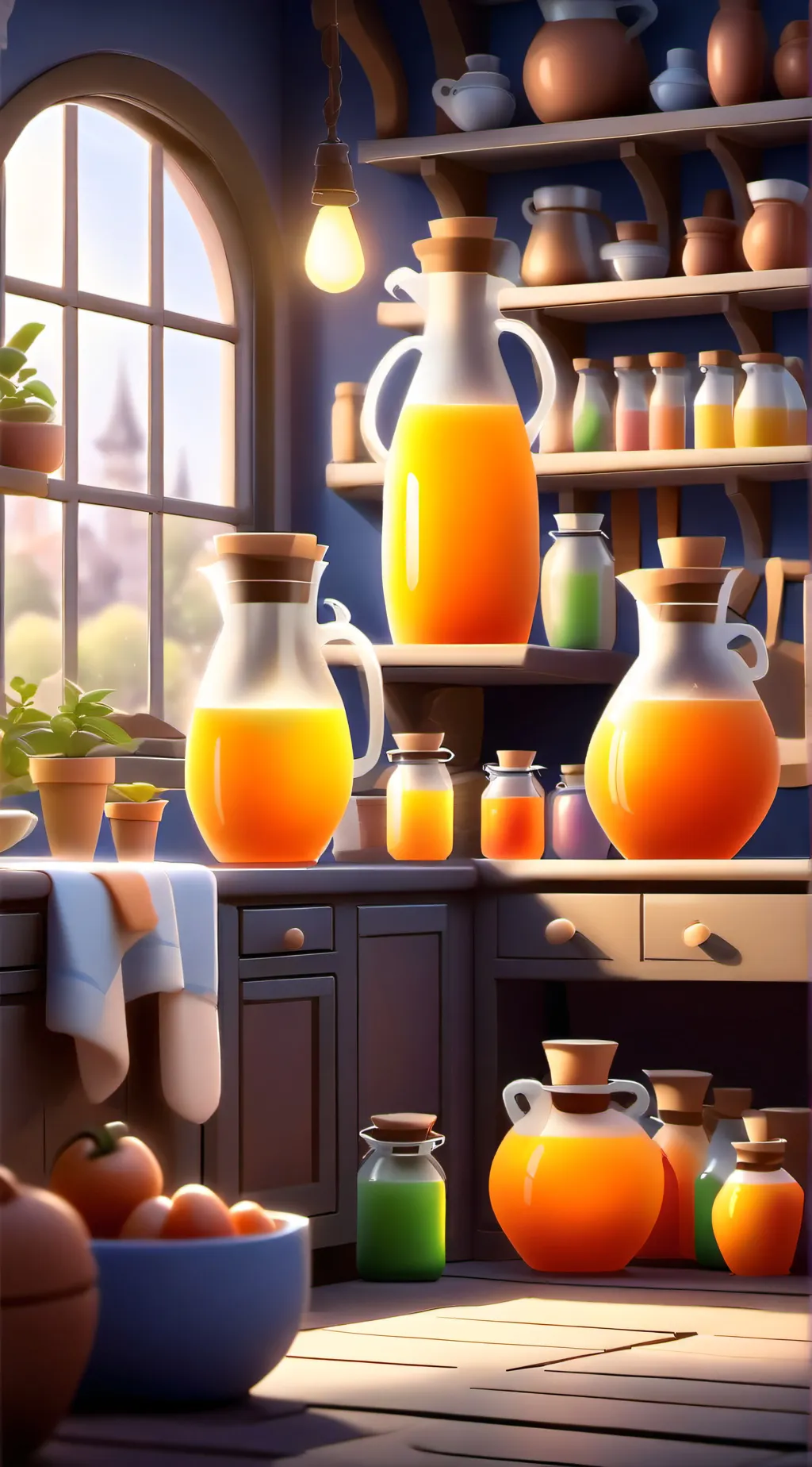 ai character: poiton lab background