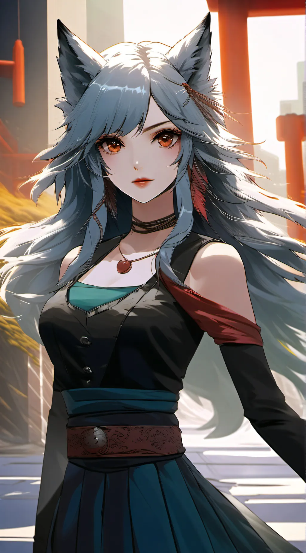 ai character: Silver background