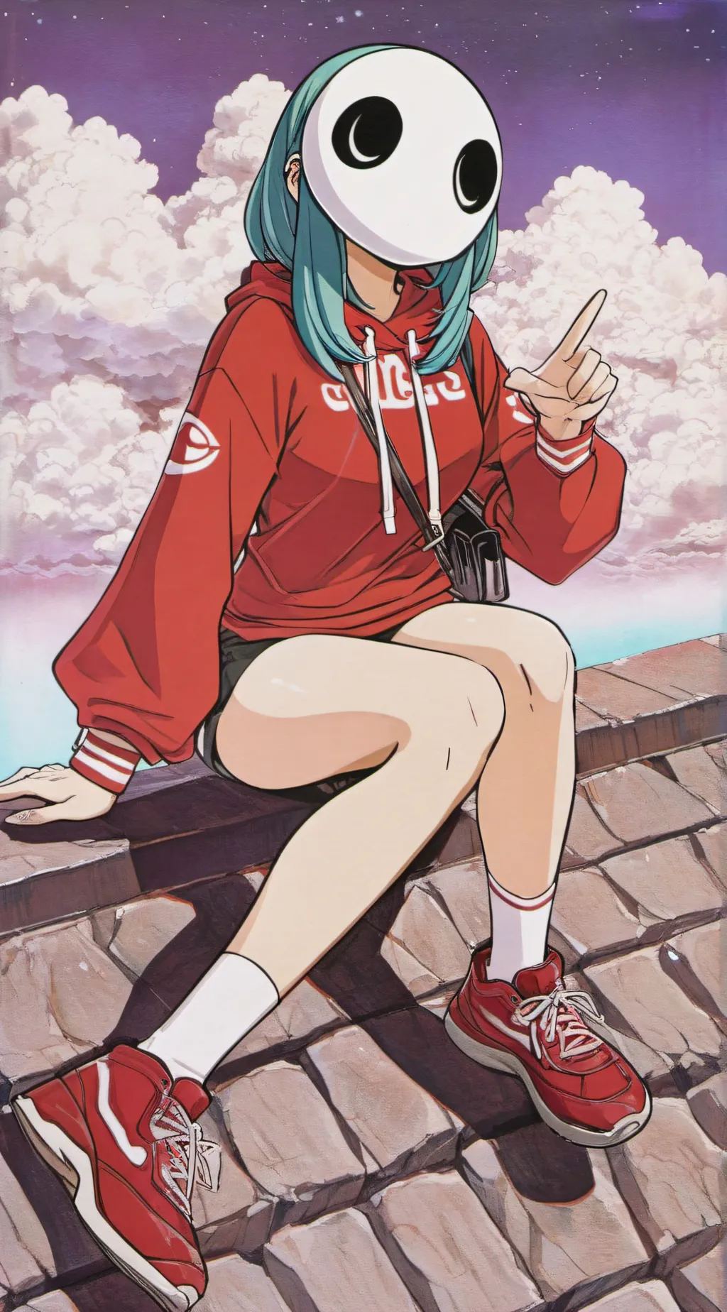 ai character: shy girl background