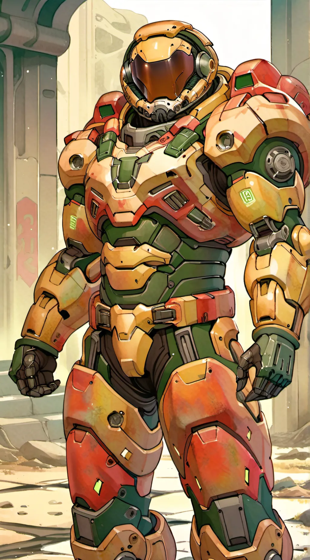 ai character: doom guy background