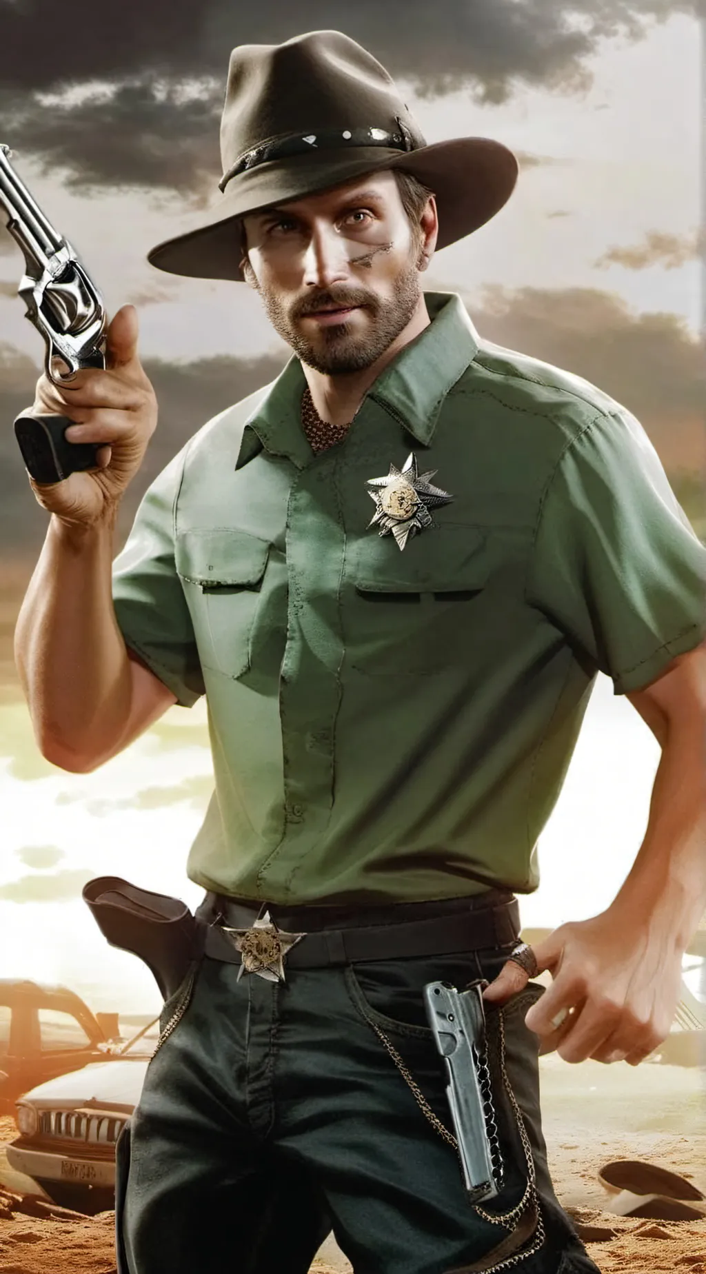 ai character: Rick Grimes background