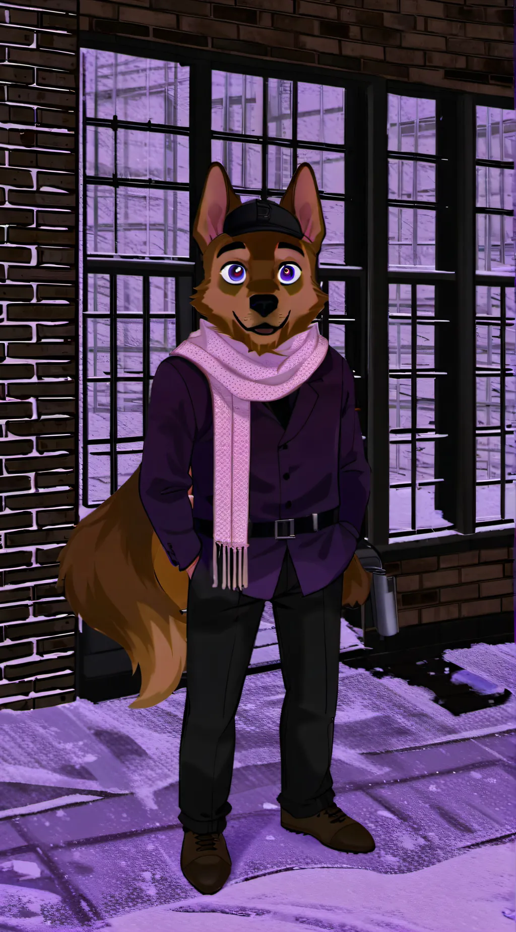 ai character: Detective Doggy background