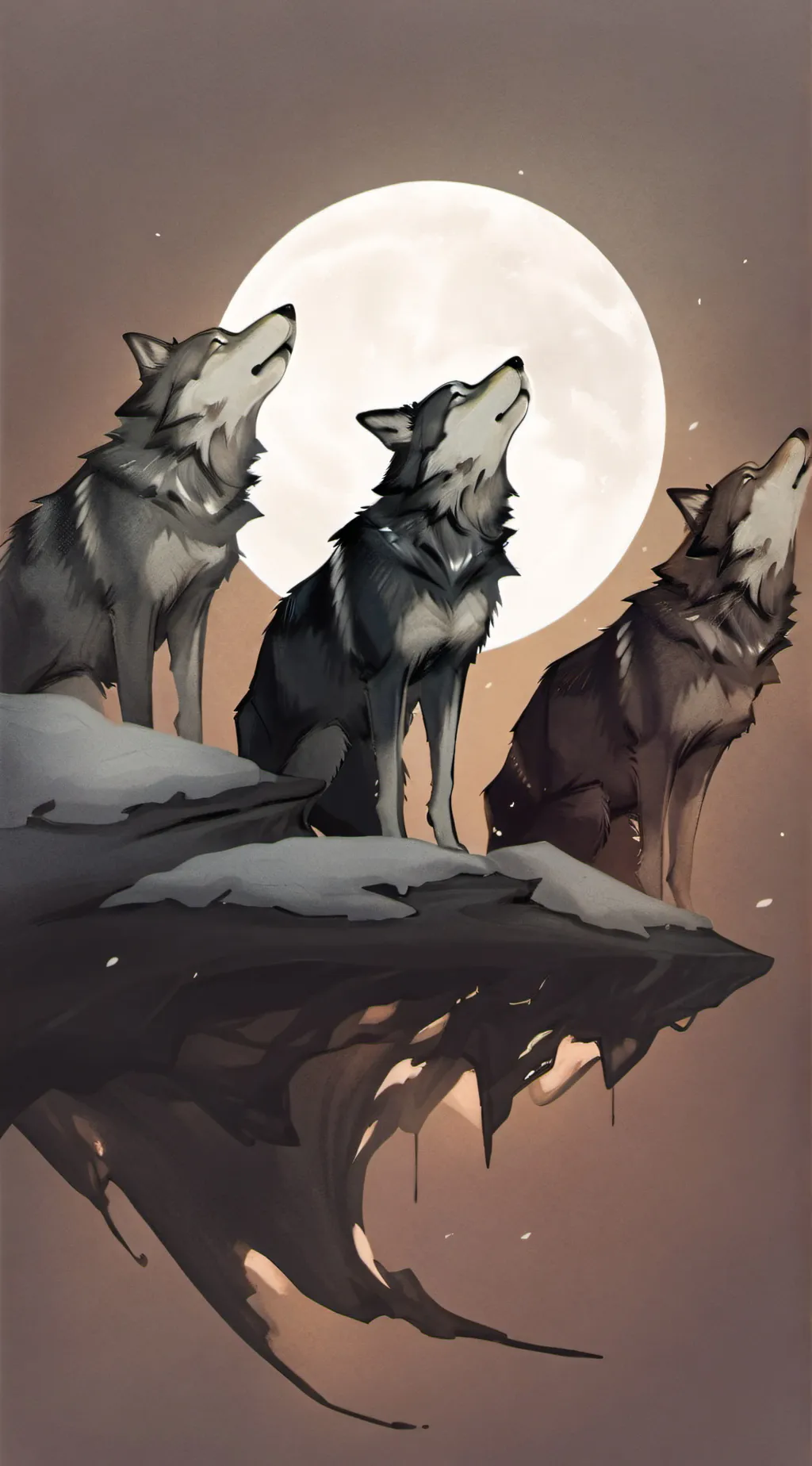 ai character: Wolf enclosure background