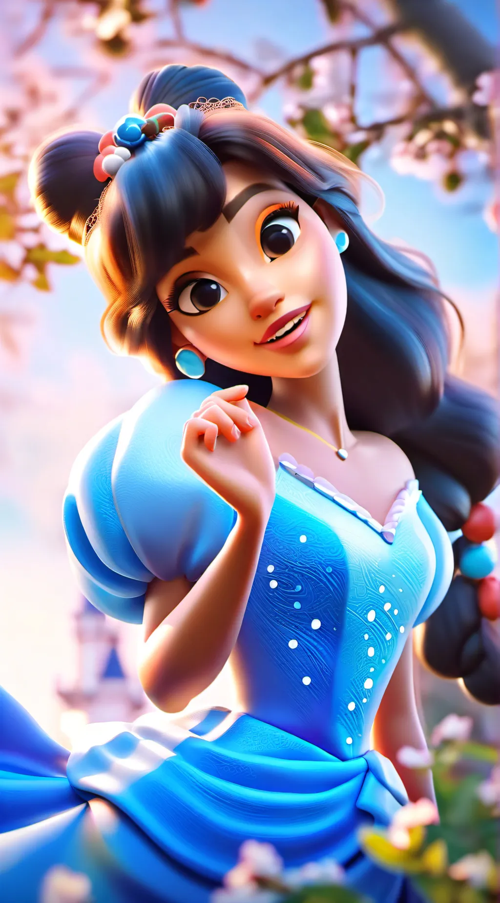 ai character: violet background