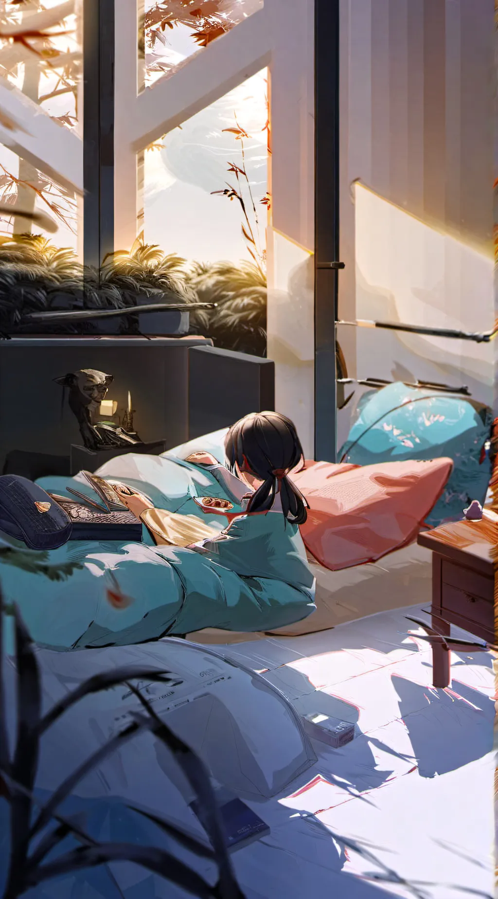 ai character: boy sleepover background