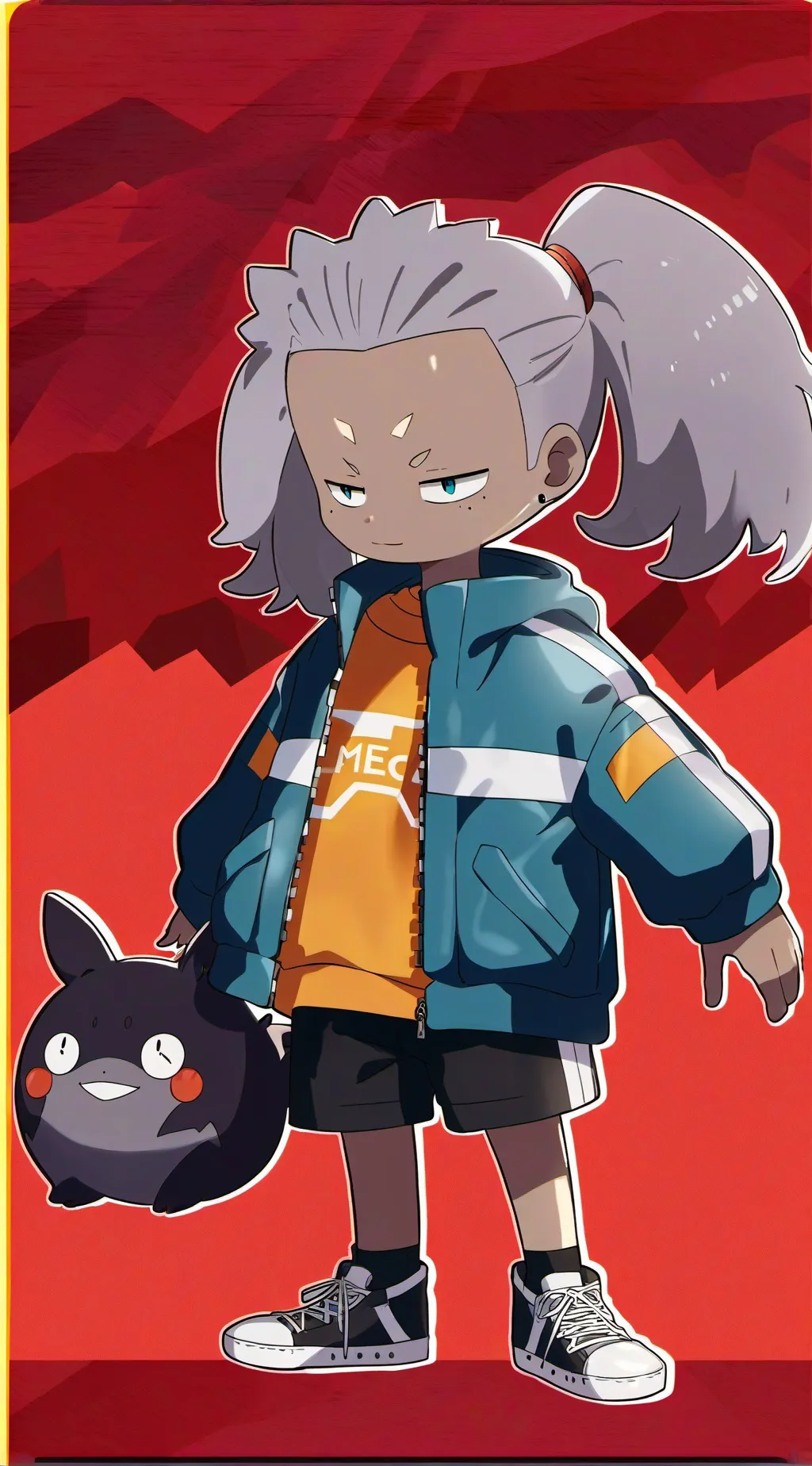 ai character: buddy cut boy  background