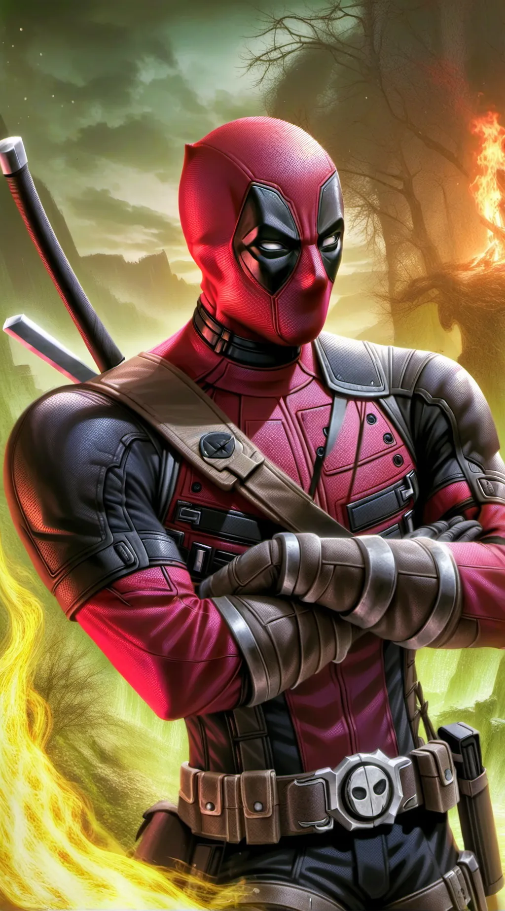 ai character: Deadpool  background