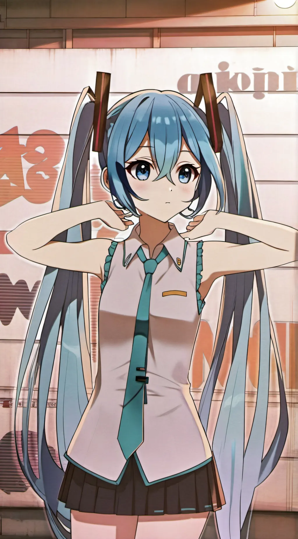 ai character: Hatsune Miku background