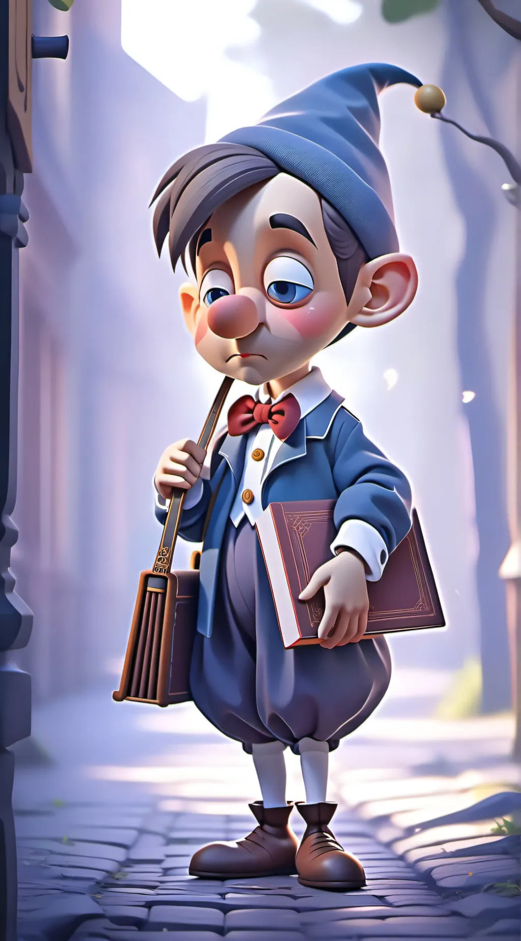 ai character: Dark Pinocchio background