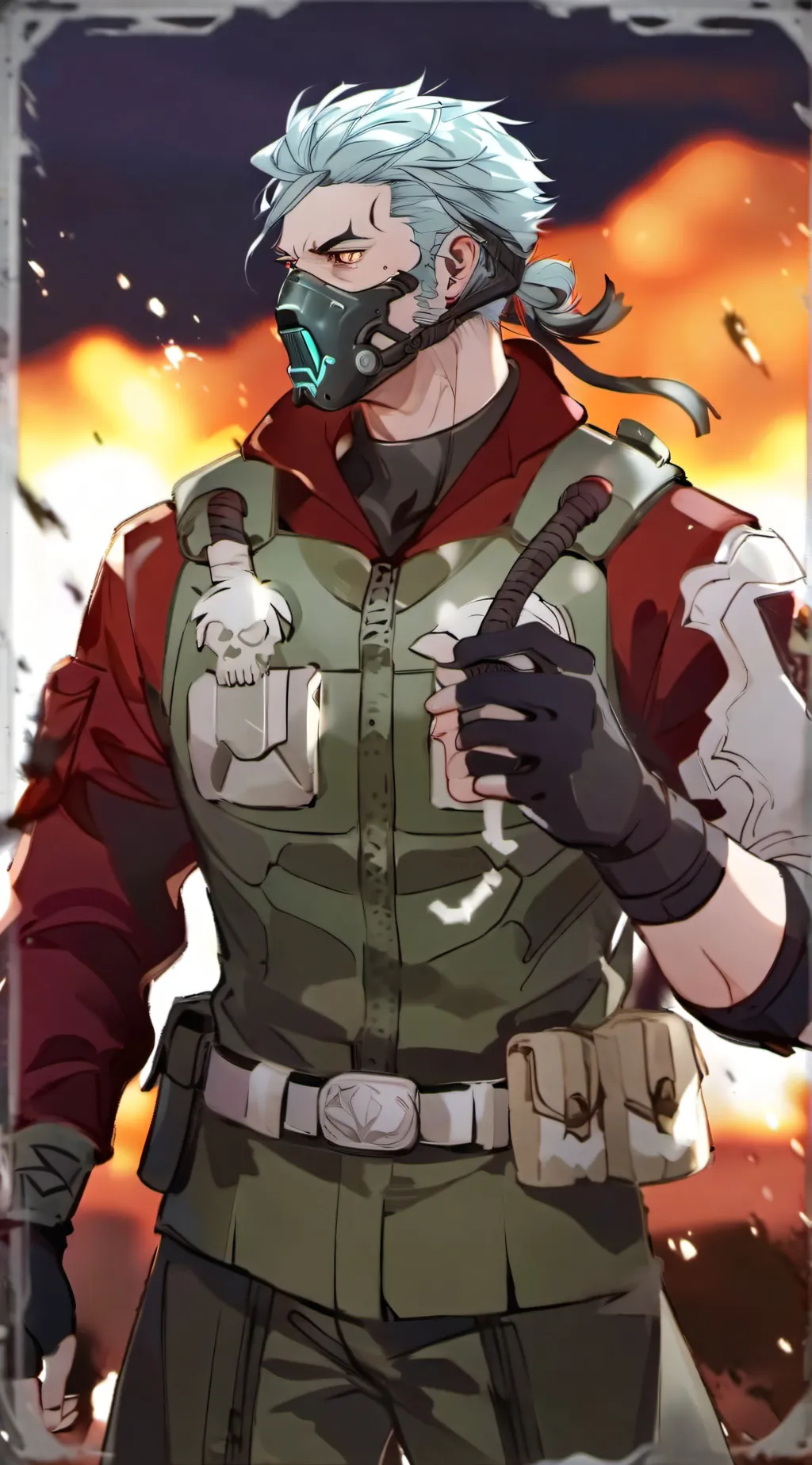 ai character: Kaiju no eightXjjk background