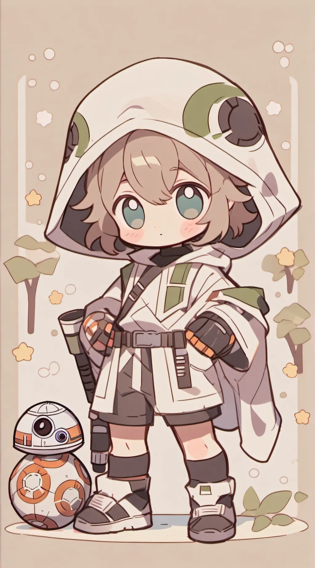 ai character: HH x star wars background