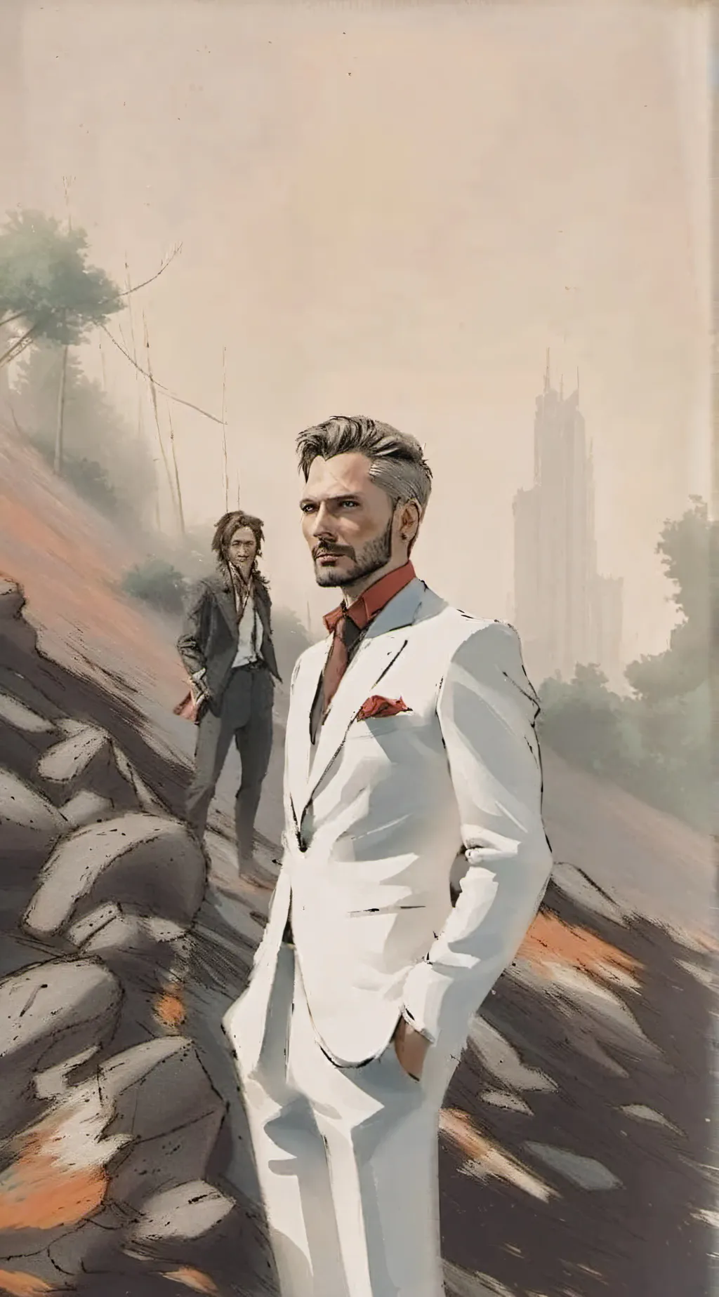 ai character: mark background