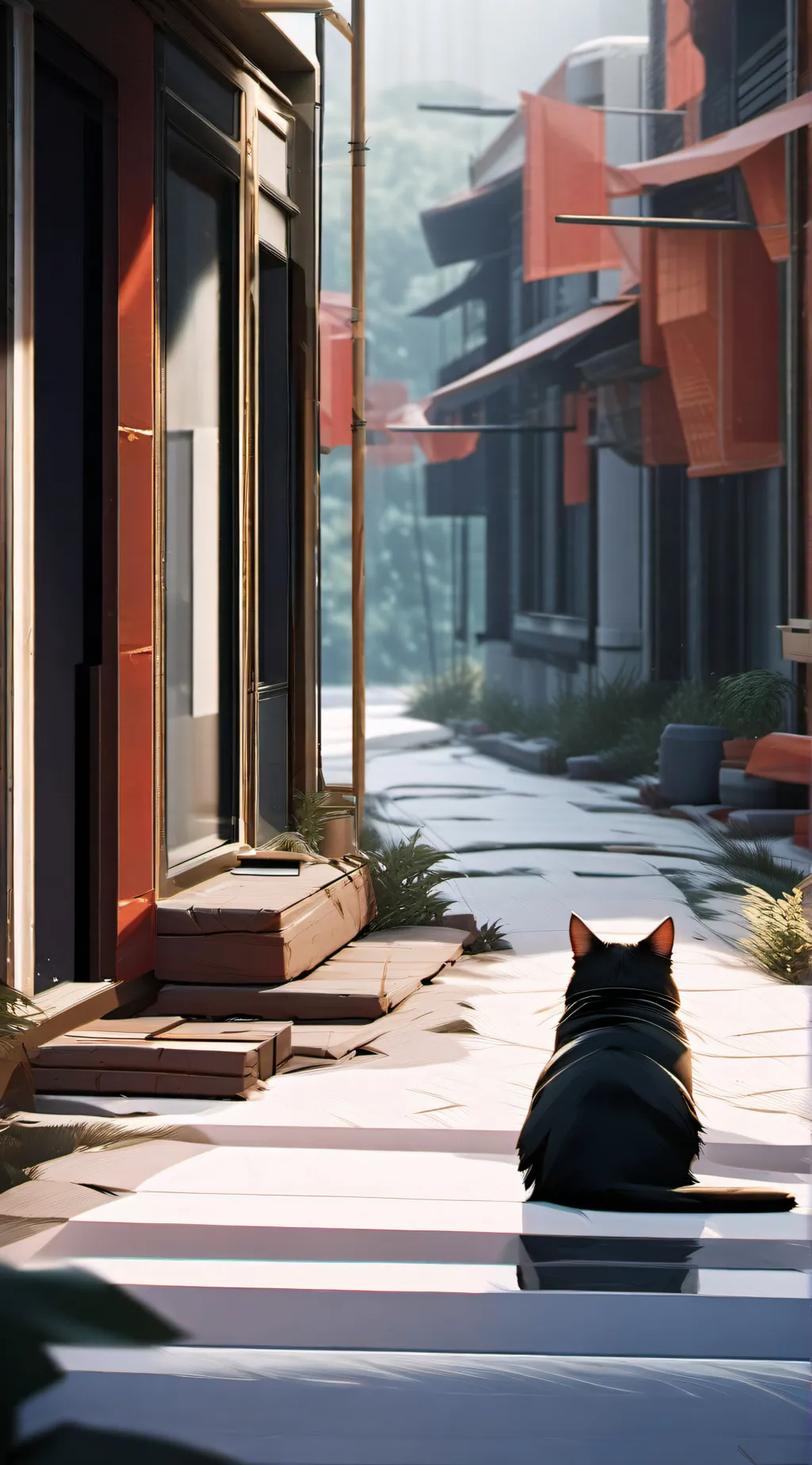 ai character: female catnap background