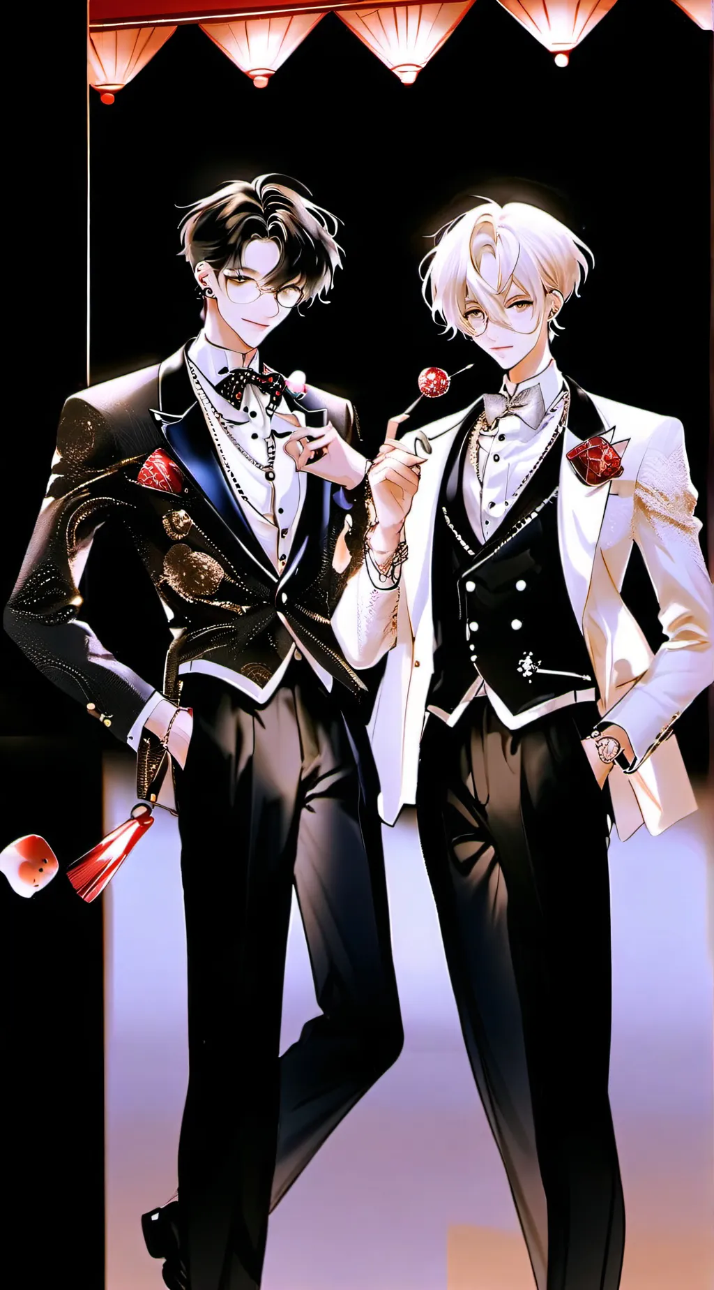 ai character: caine and Allen  background