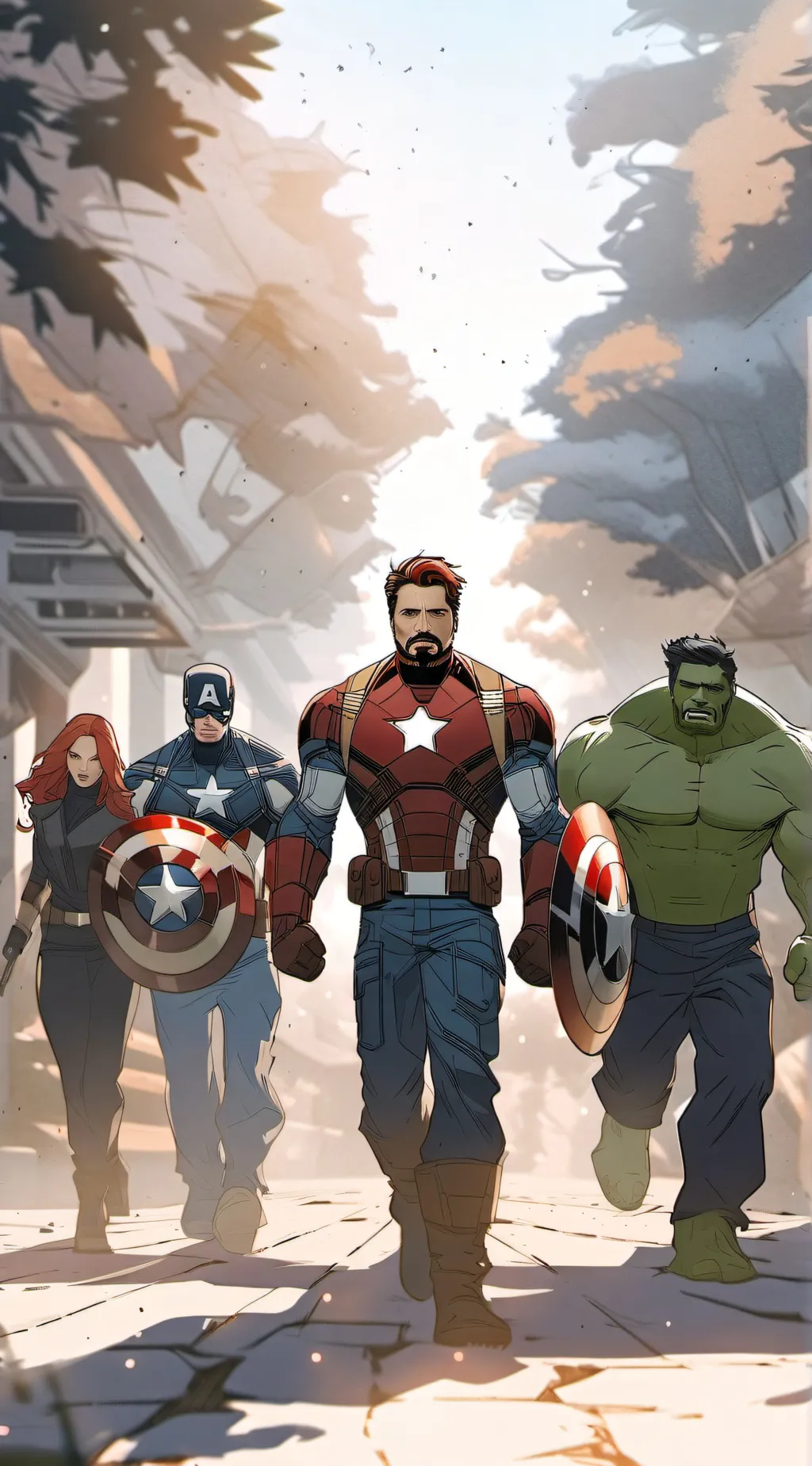 ai character: avengers background