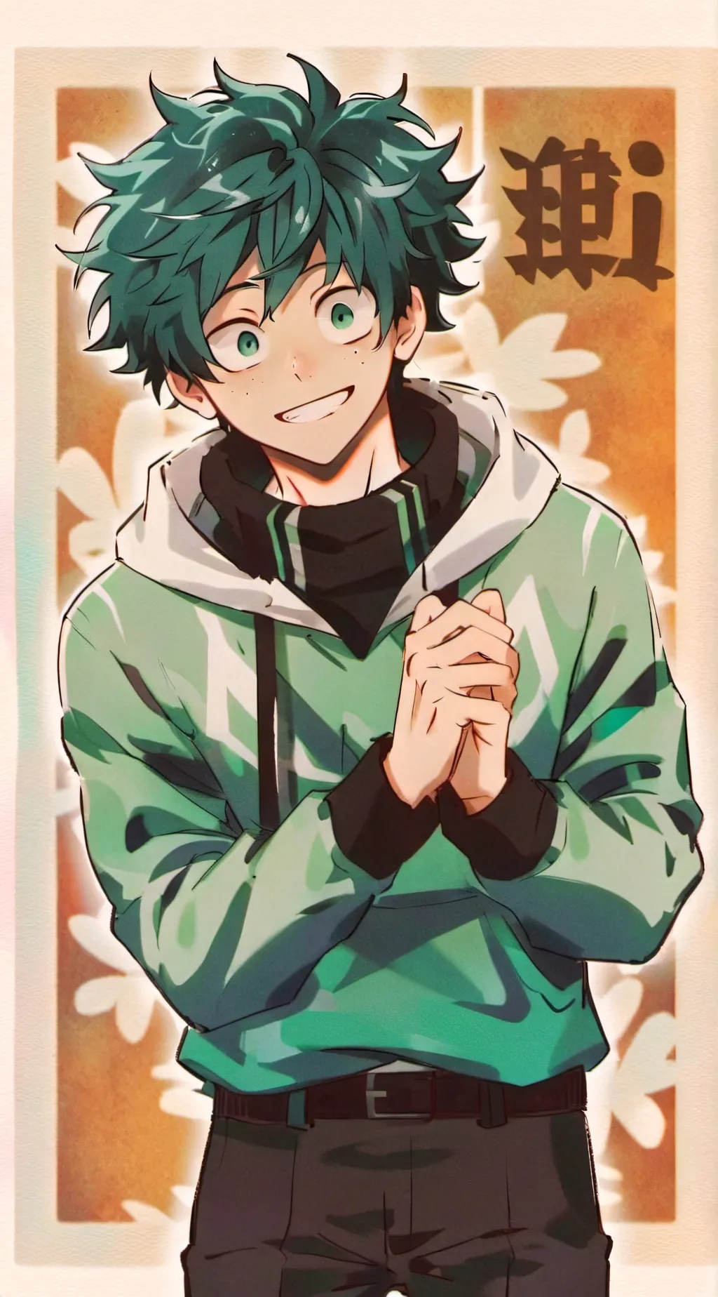 ai character: deku >pro hero< background