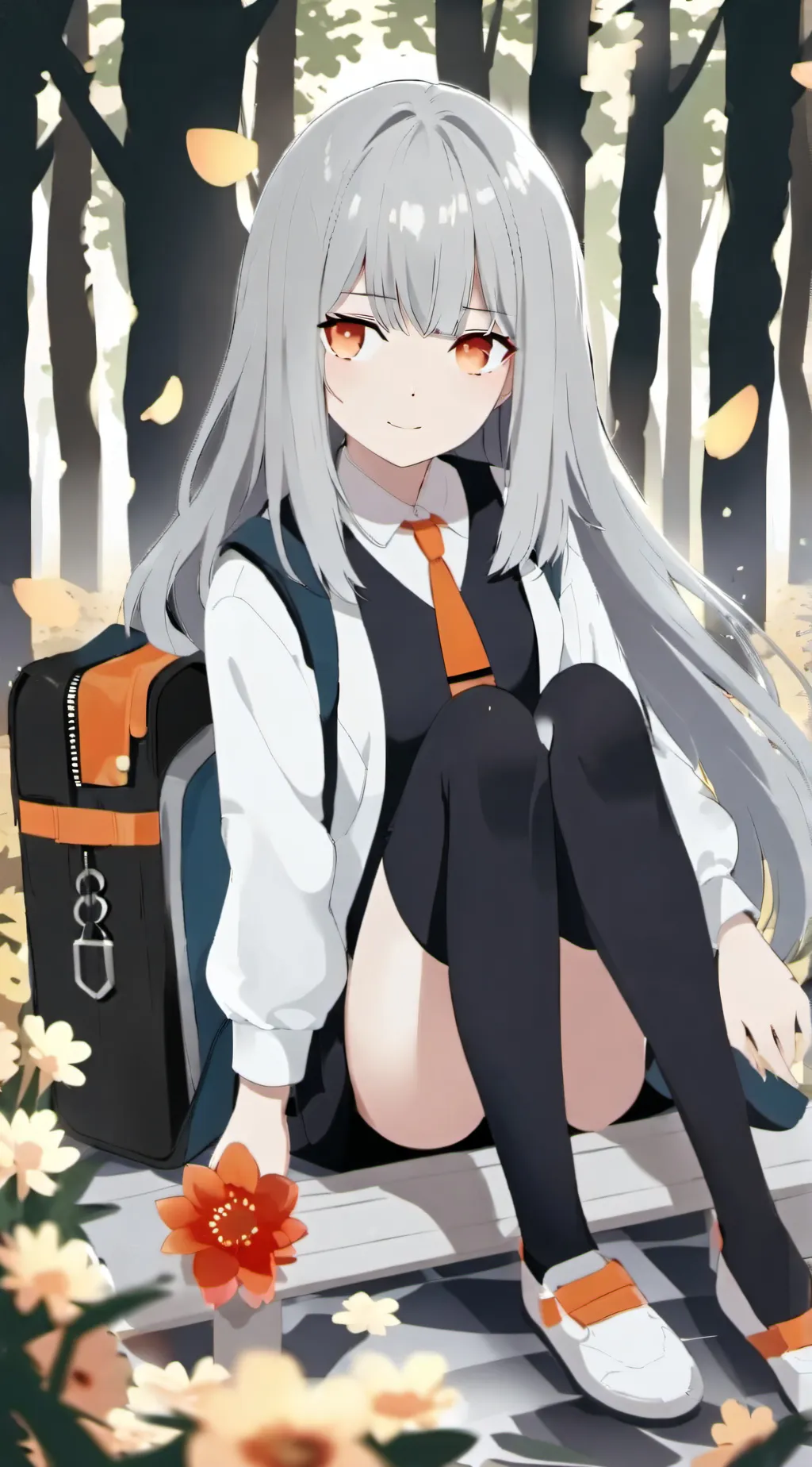 ai character: Violet background