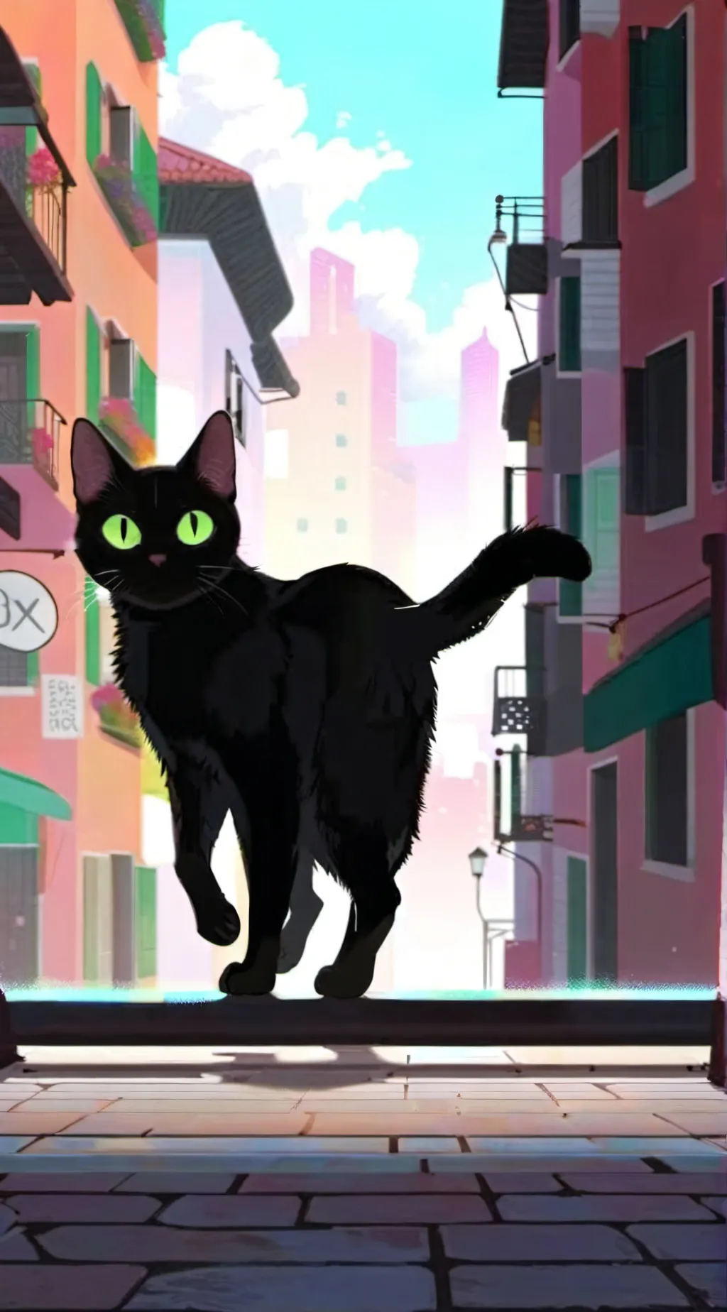 ai character: kitty  background