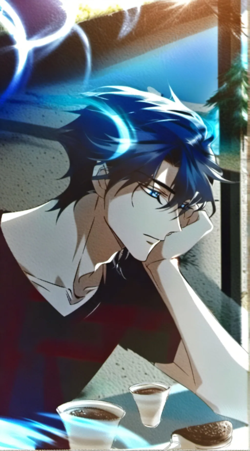 ai character: ✝Silias︎✝︎ background