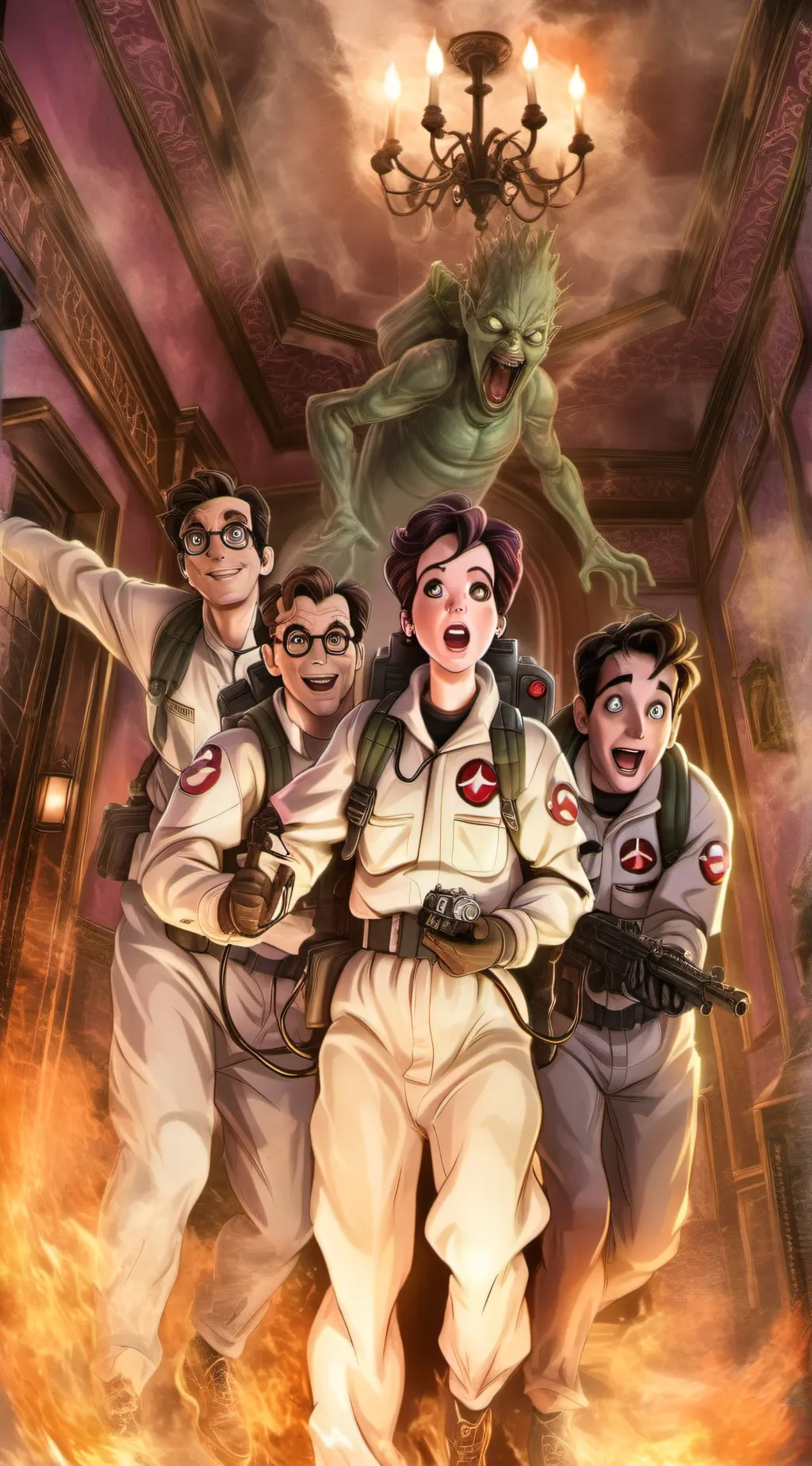 ai character: Ghostbusters group background