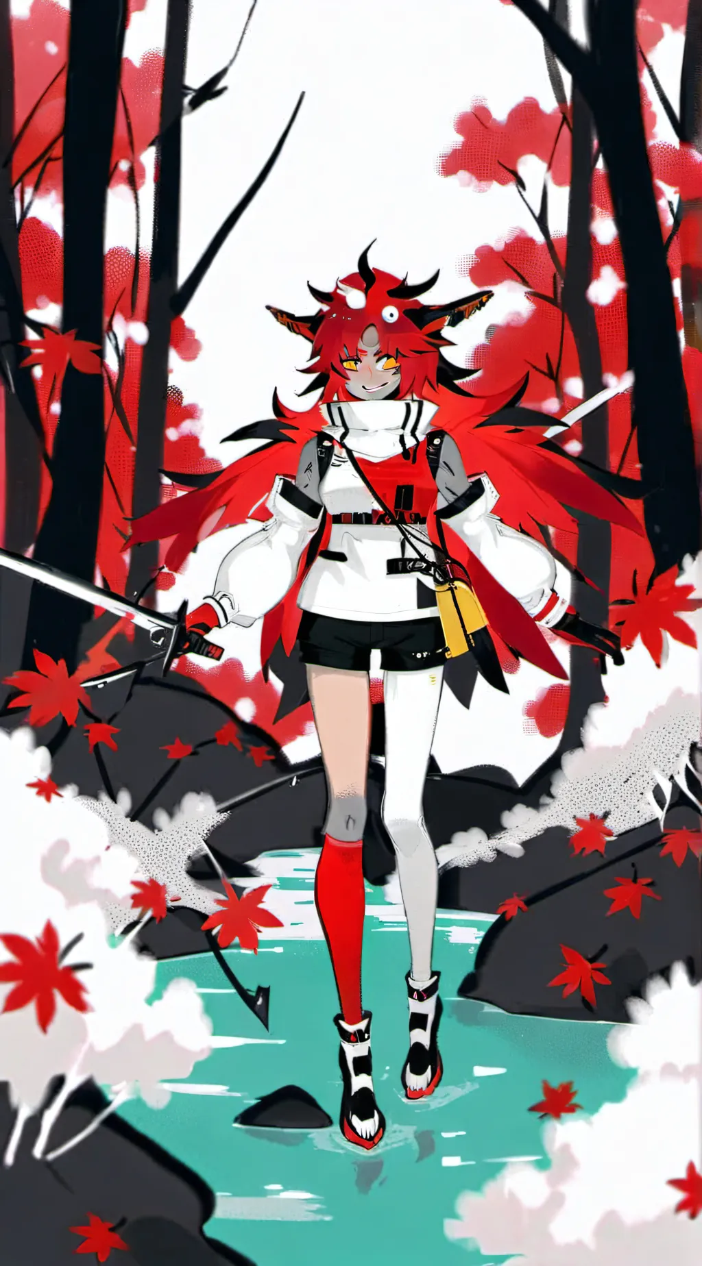 ai character: -.Female alastor.- background