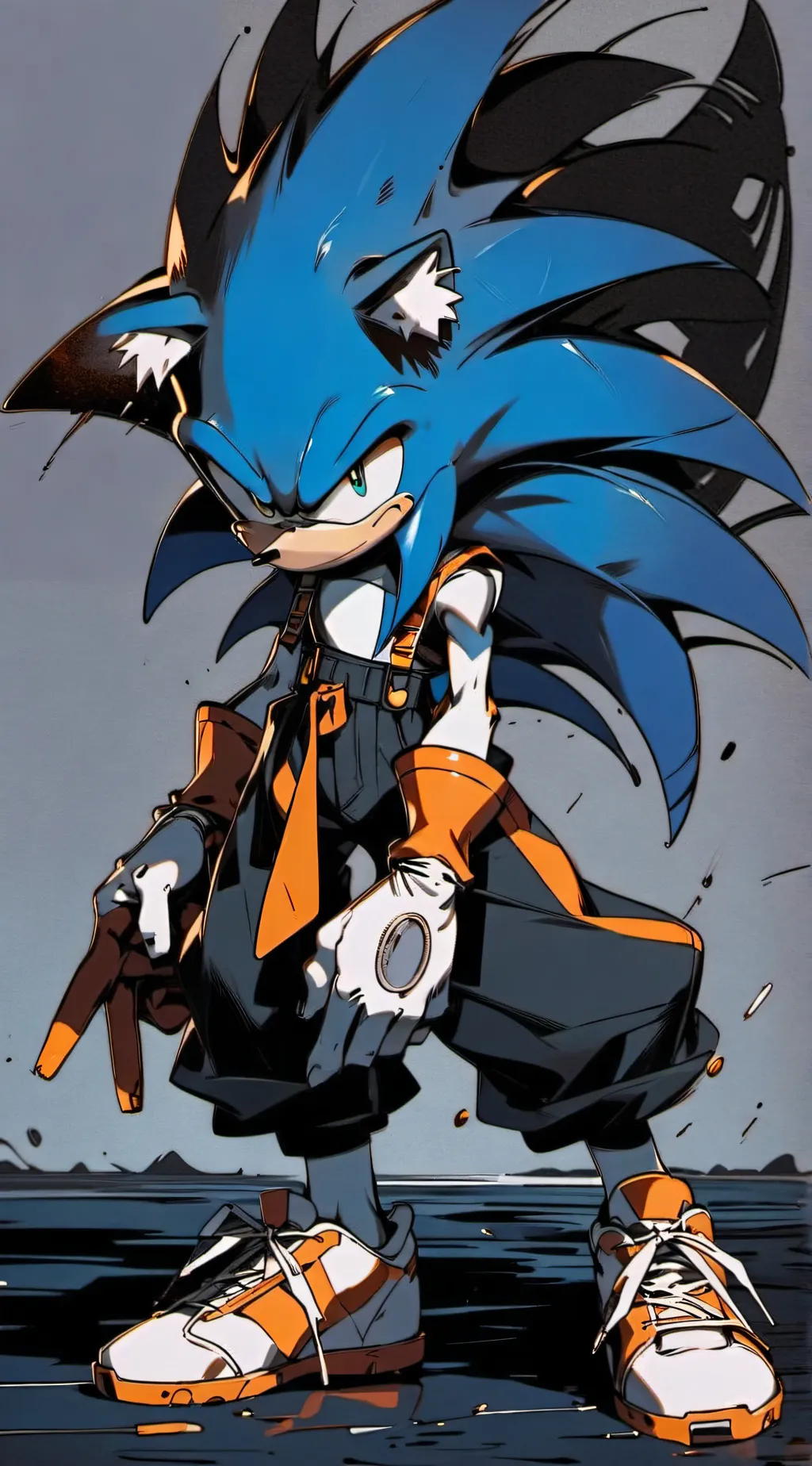 ai character: Sonic, BFF's.  background