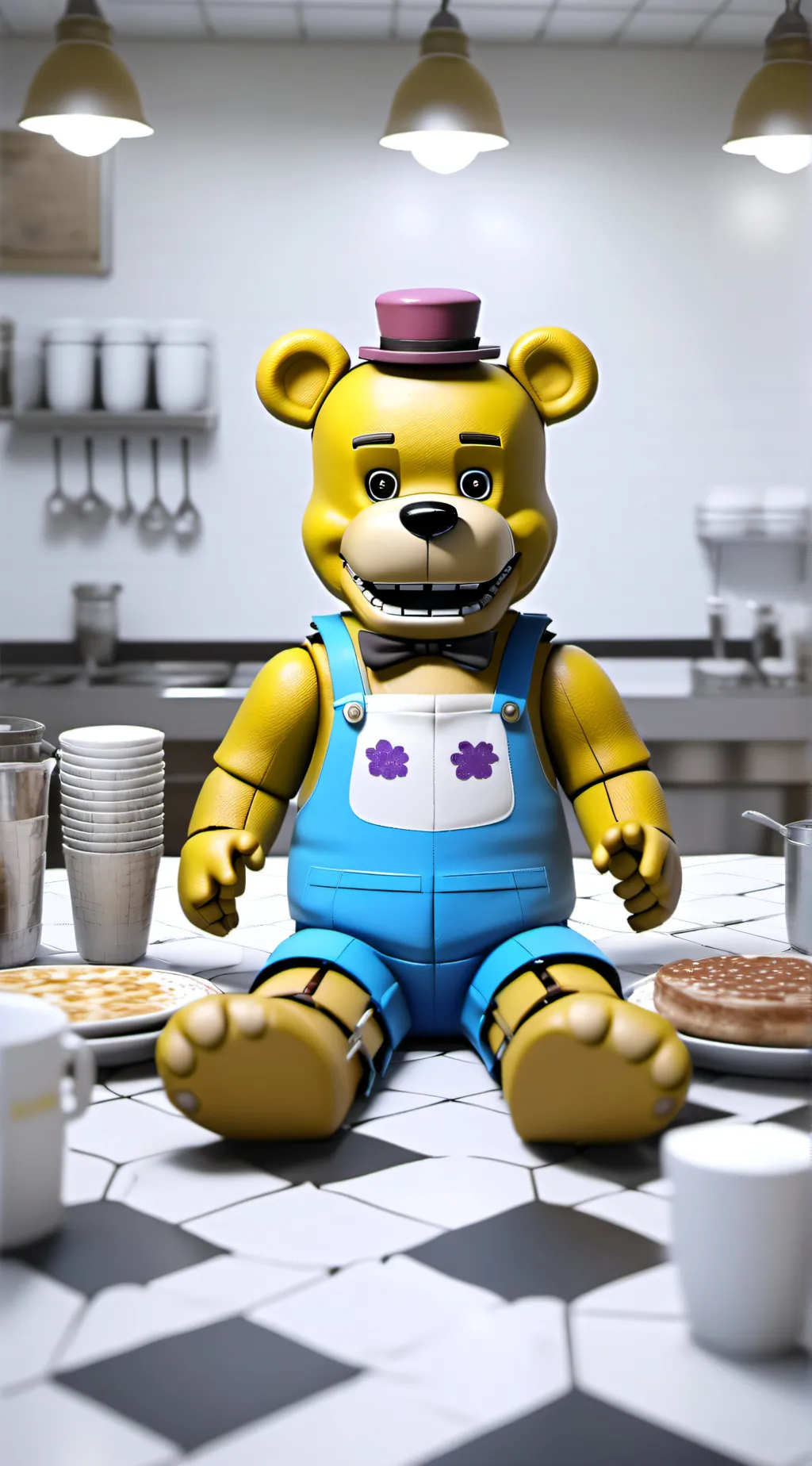 ai character: Fredbears diner background