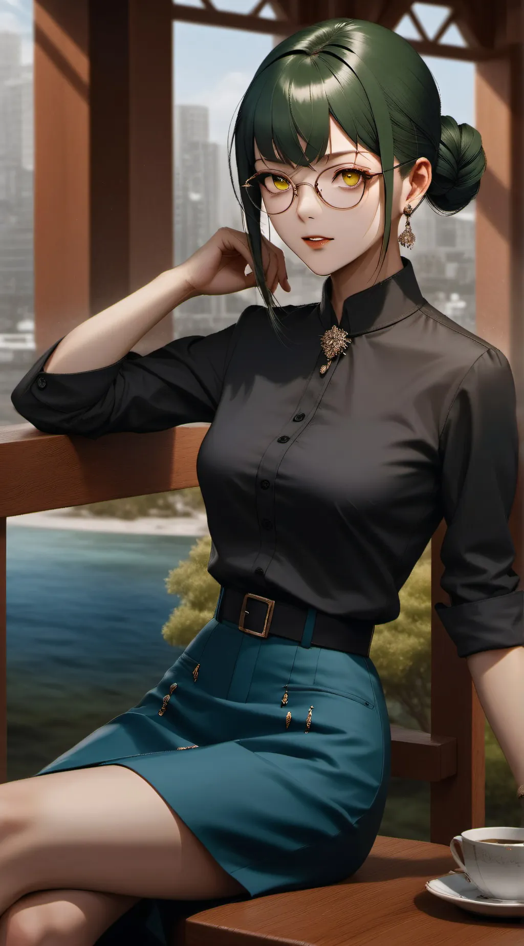 ai character: Maki Zenin  background