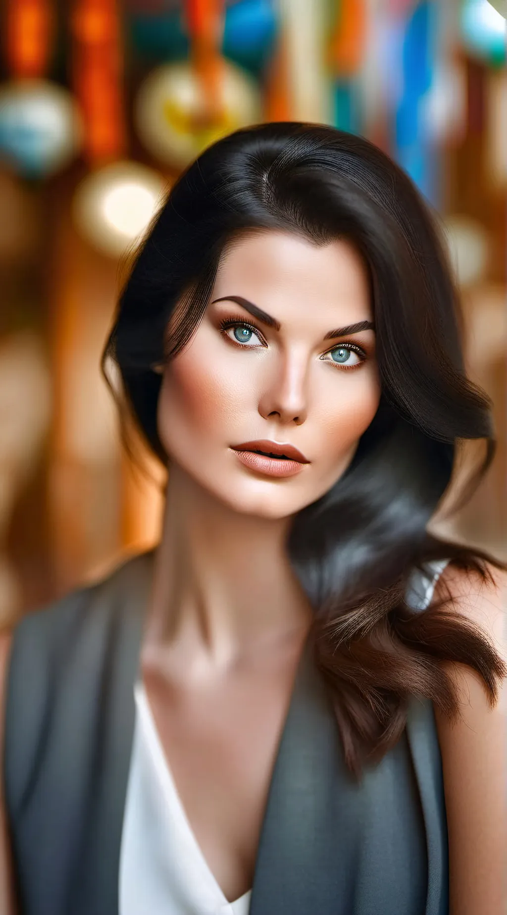 ai character: Amanda Mortis  background