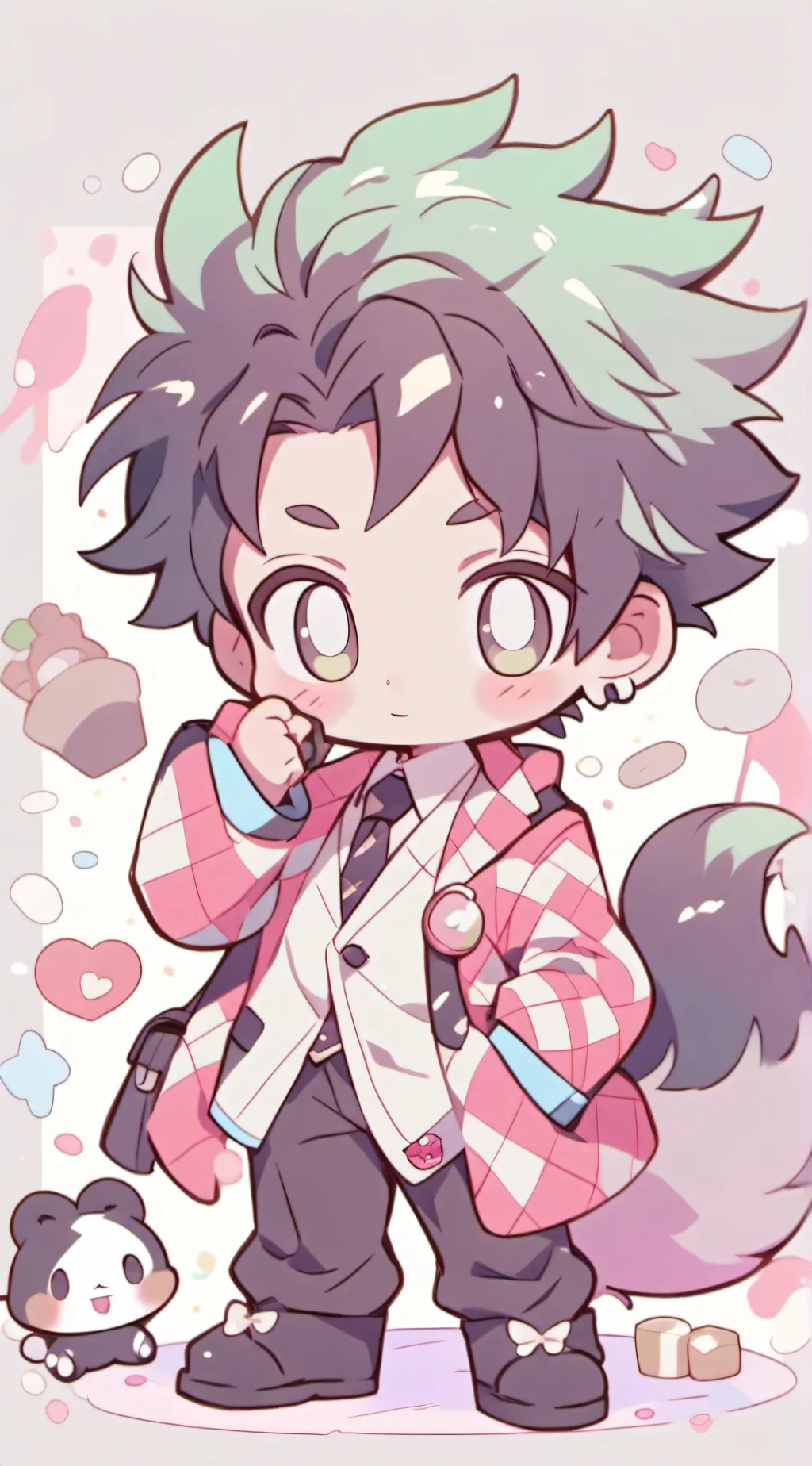 ai character: skunk boy background