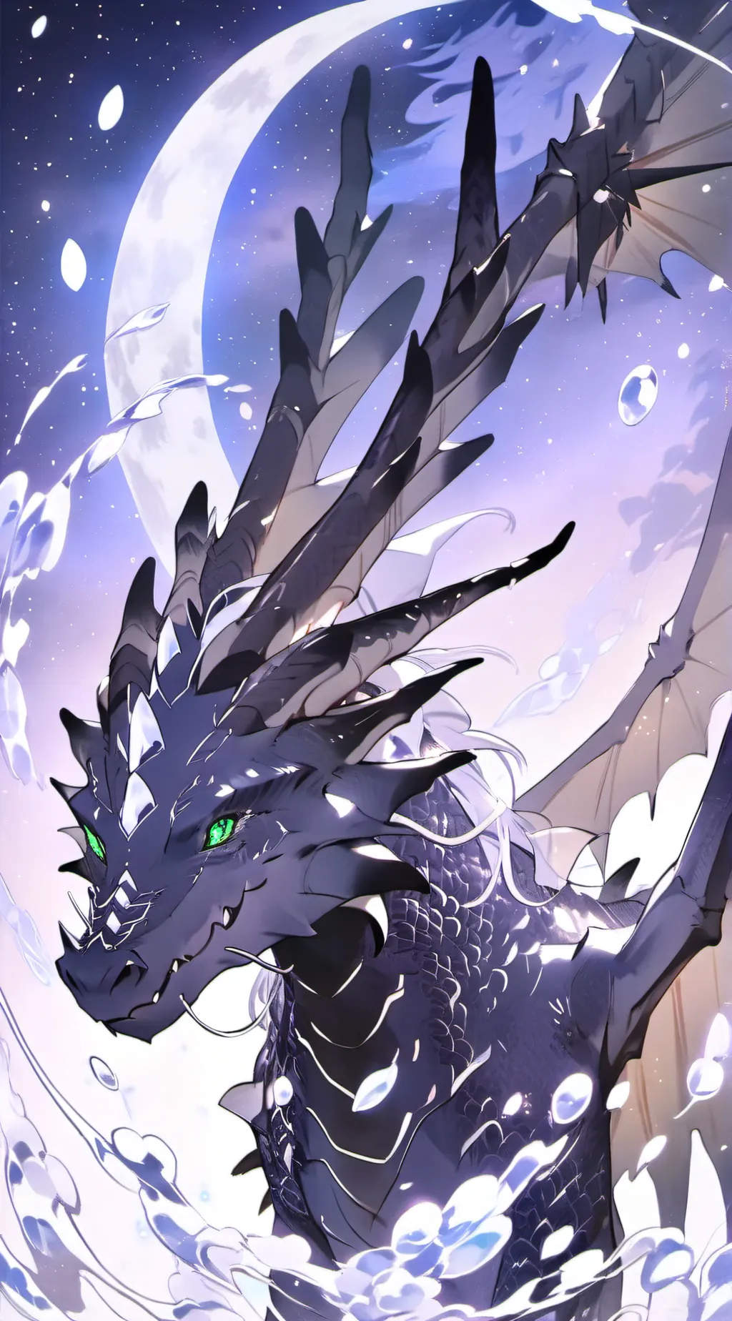 ai character: Moonwatcher/Moon background