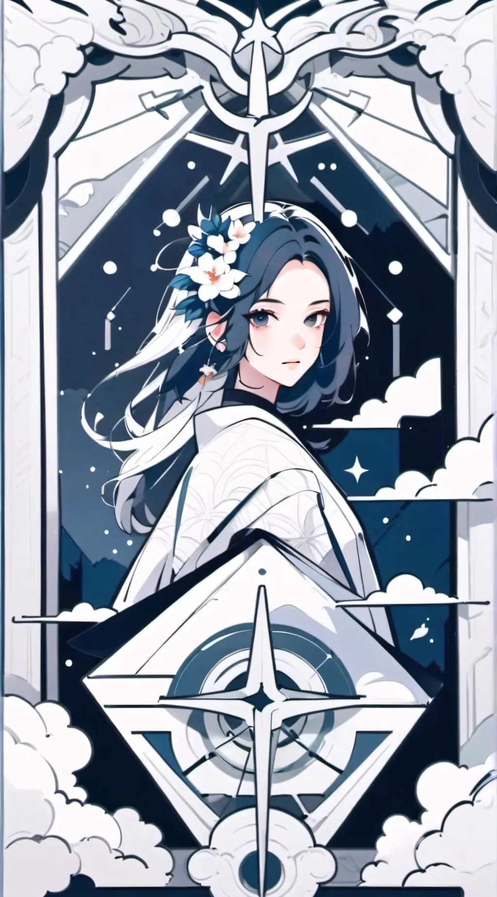 ai character: {miss circle} background
