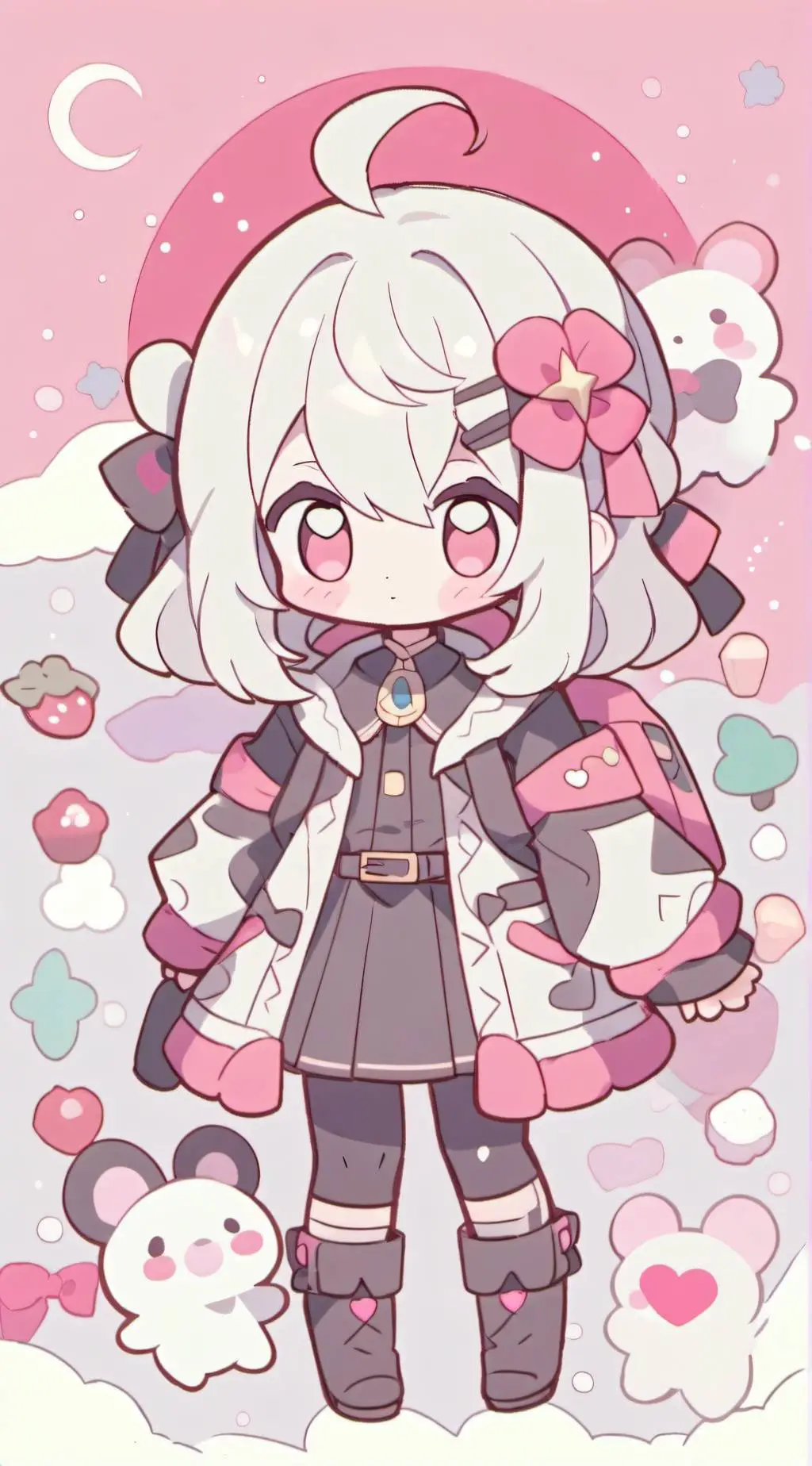 ai character: frowny critters background