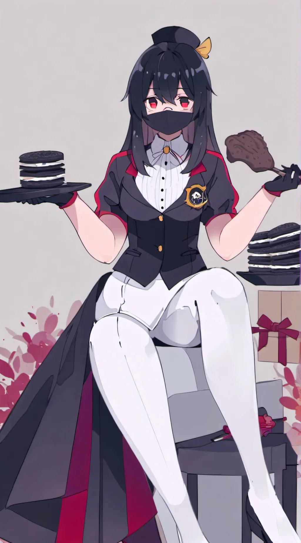 ai character: Miss circle background