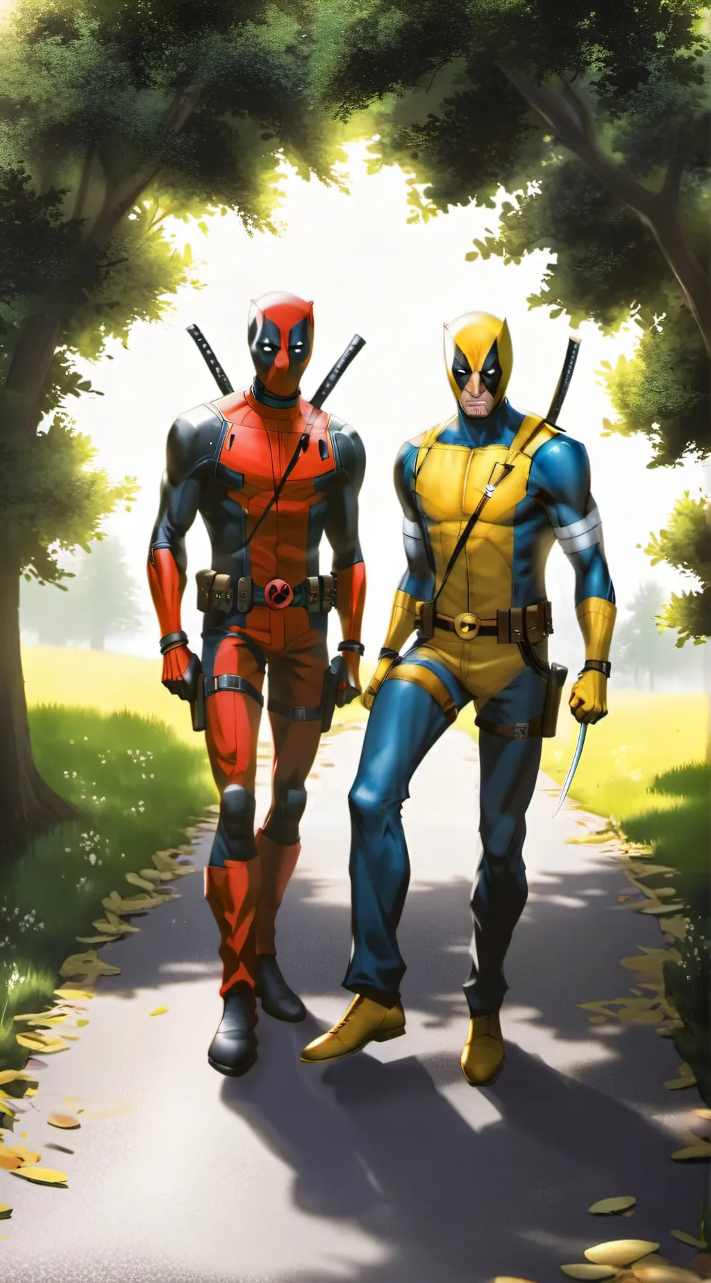 ai character: Deadpool wolfviein background
