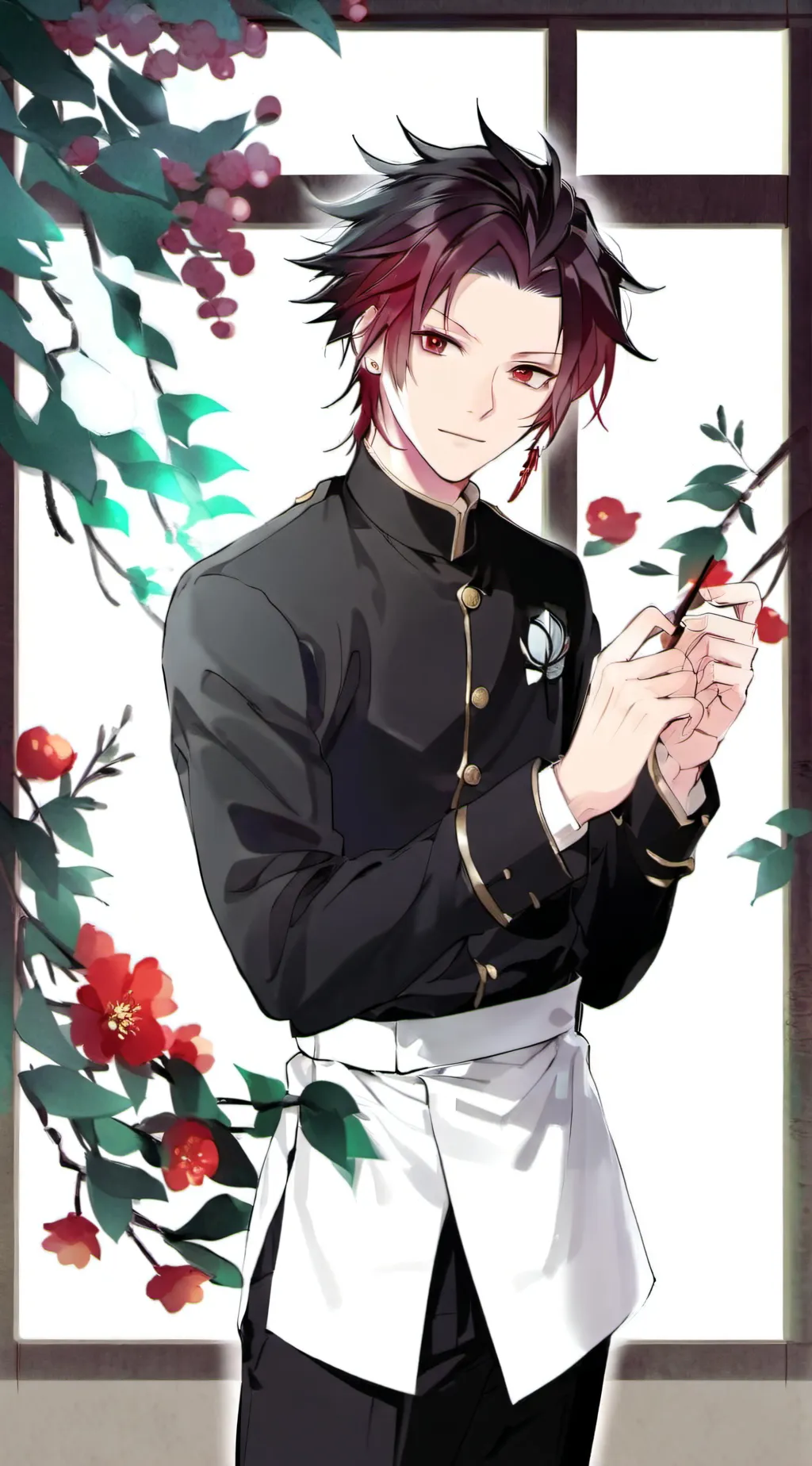 ai character: Tanjiro Kamado  background