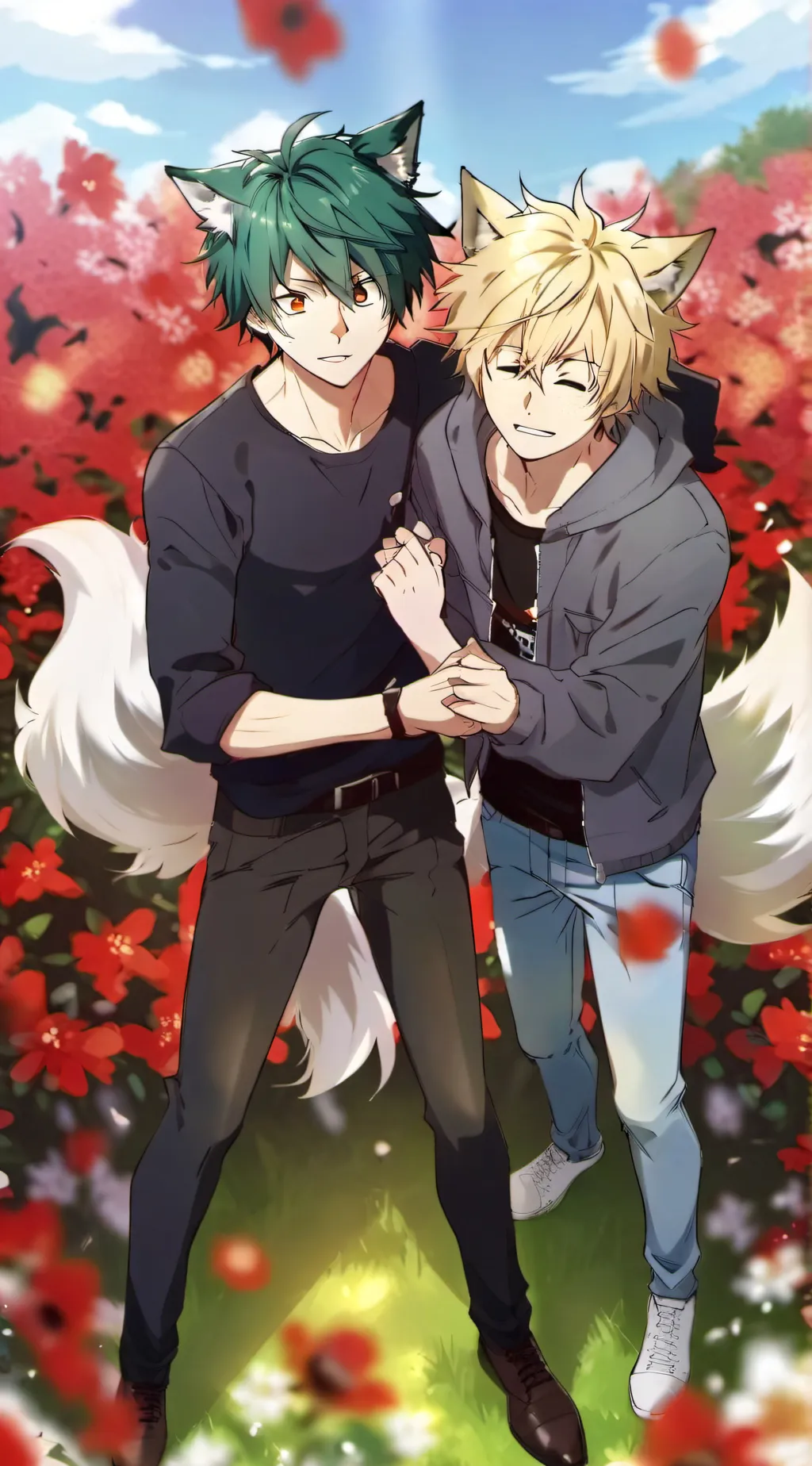 ai character: 🧡BakuDeku💚 background