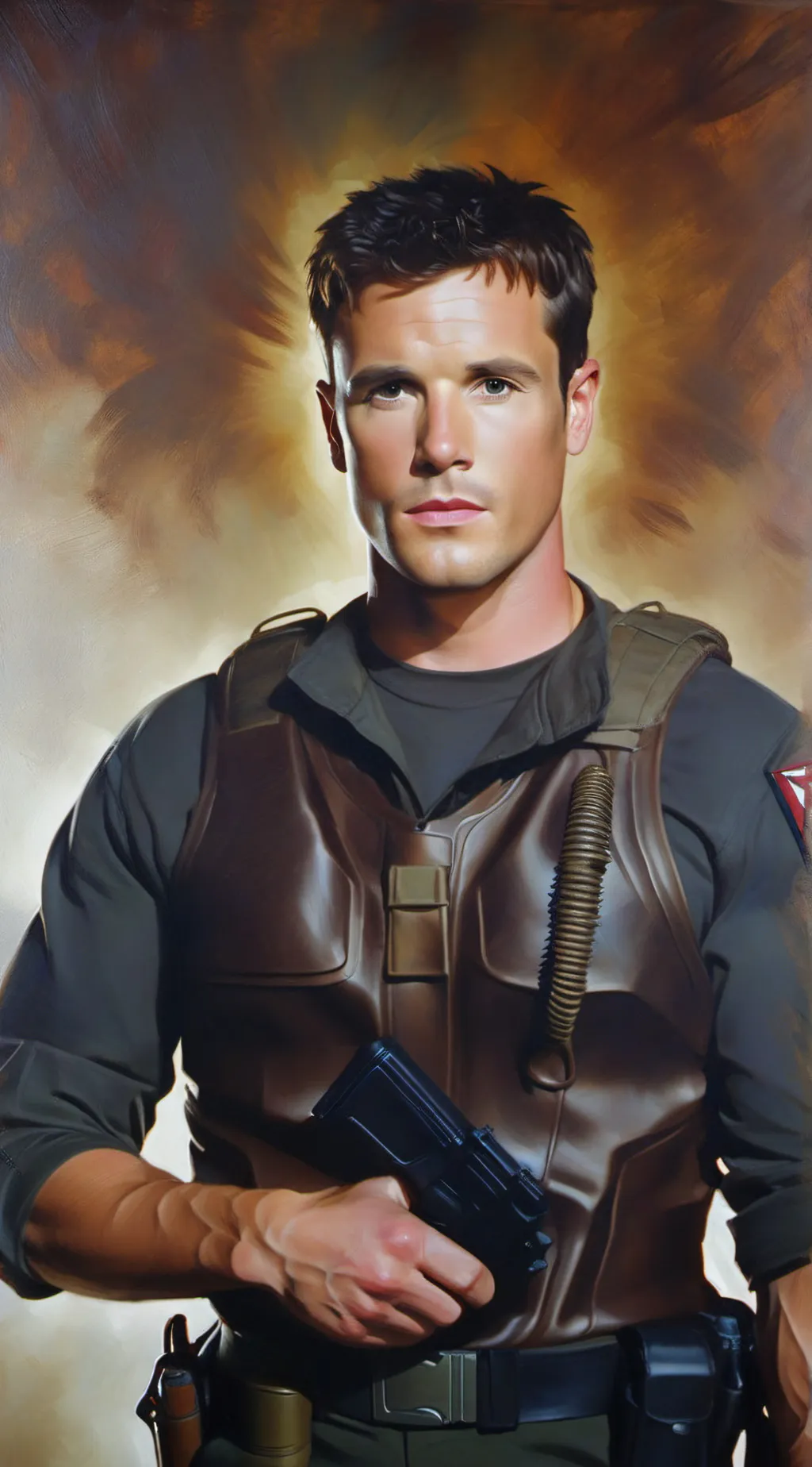 ai character: Cameron Mitchell  background