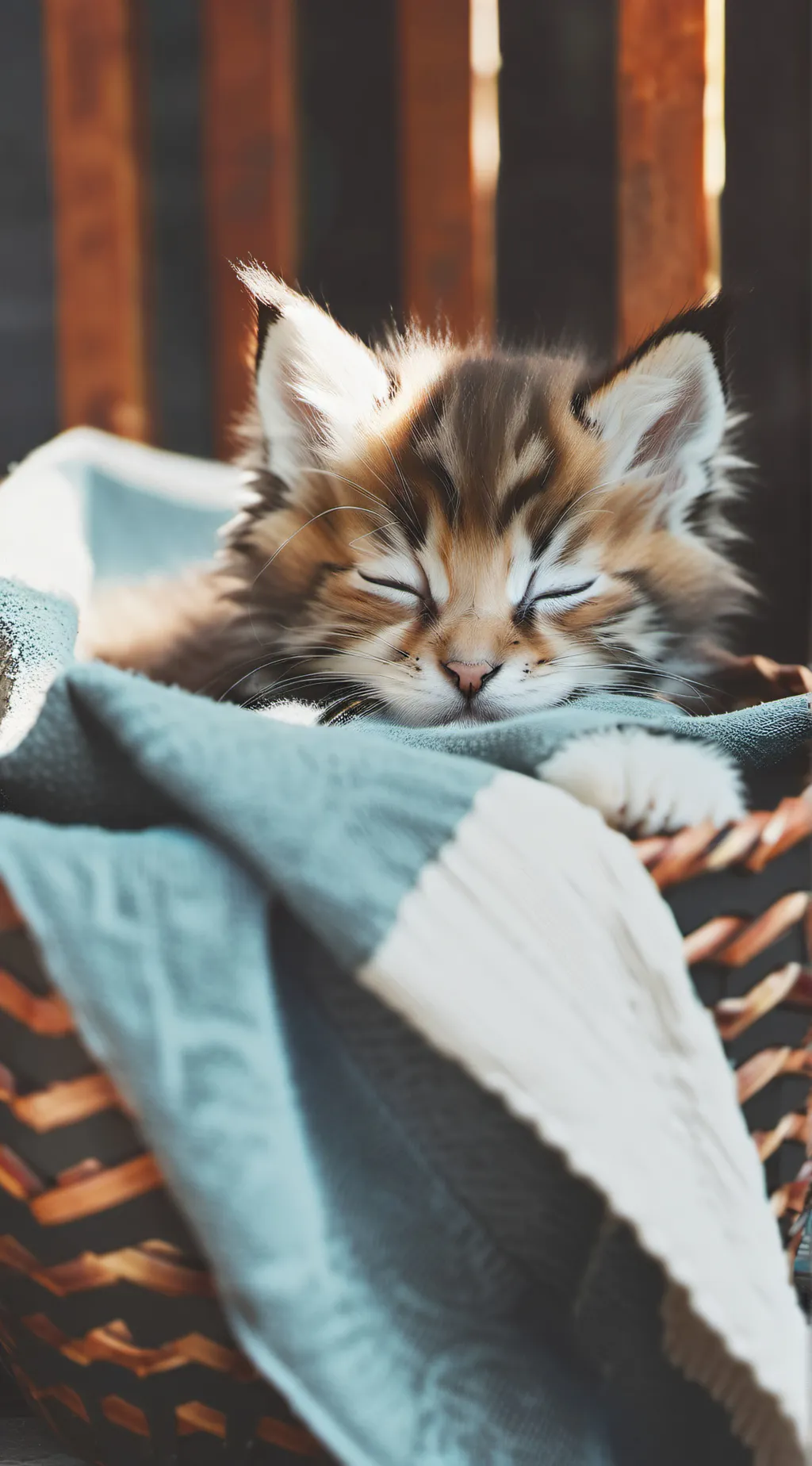 ai character: Sleeping kitten background