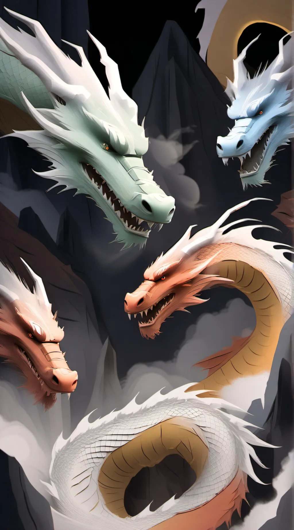 ai character: family dragon  background