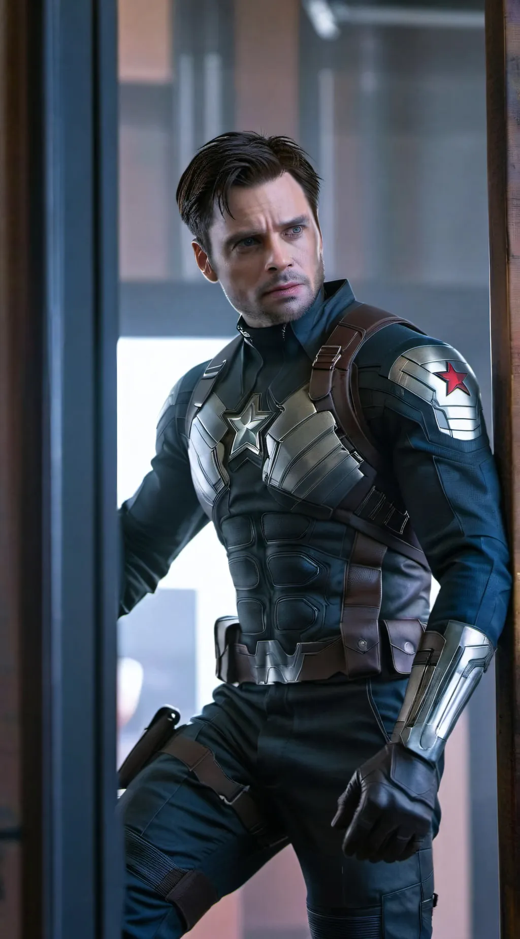 ai character: Bucky Barnes background