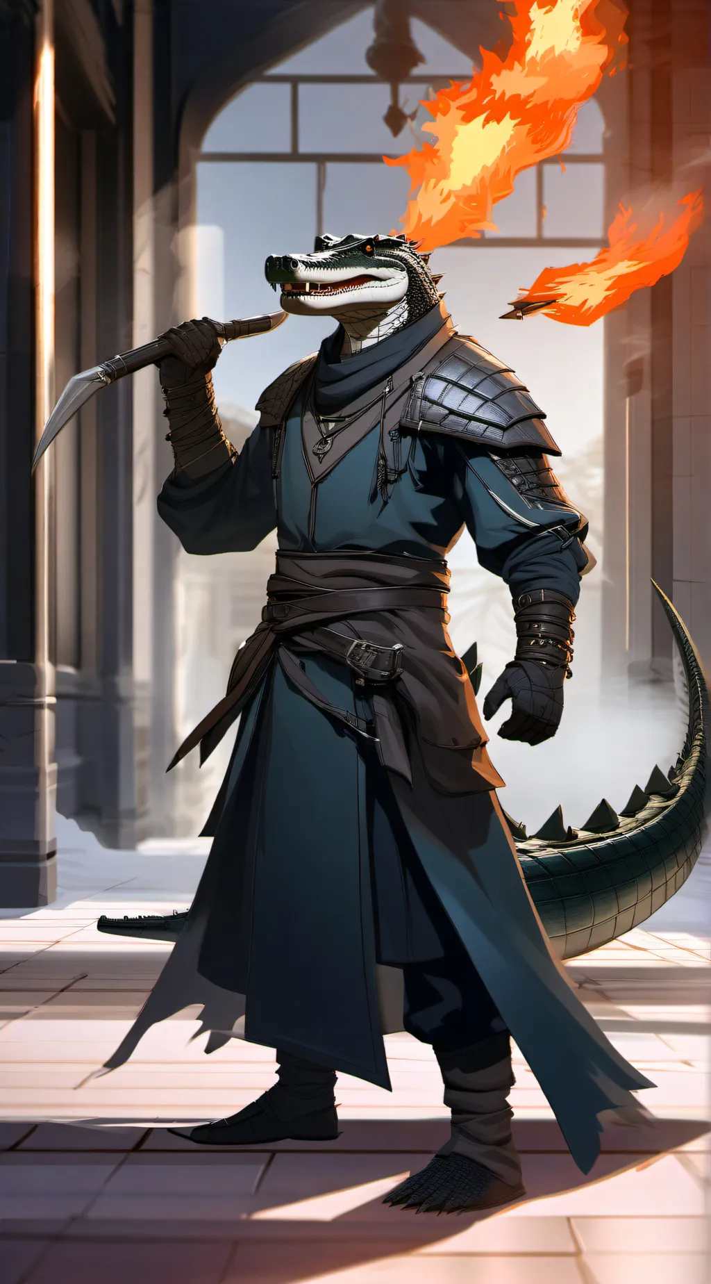 ai character: croc lord background